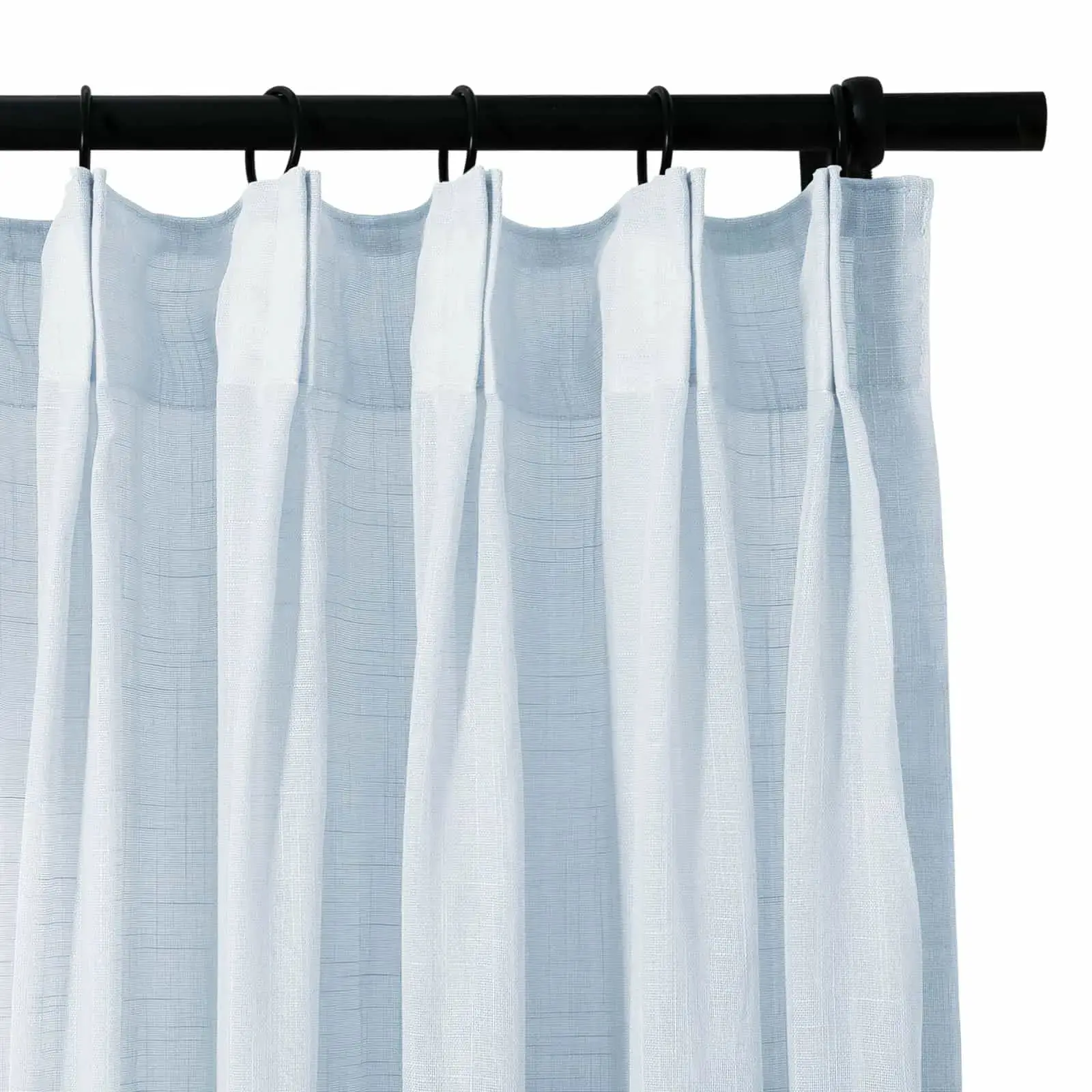 Flynn Airy Lightweight Sheer Curtain Pleated - Image 20