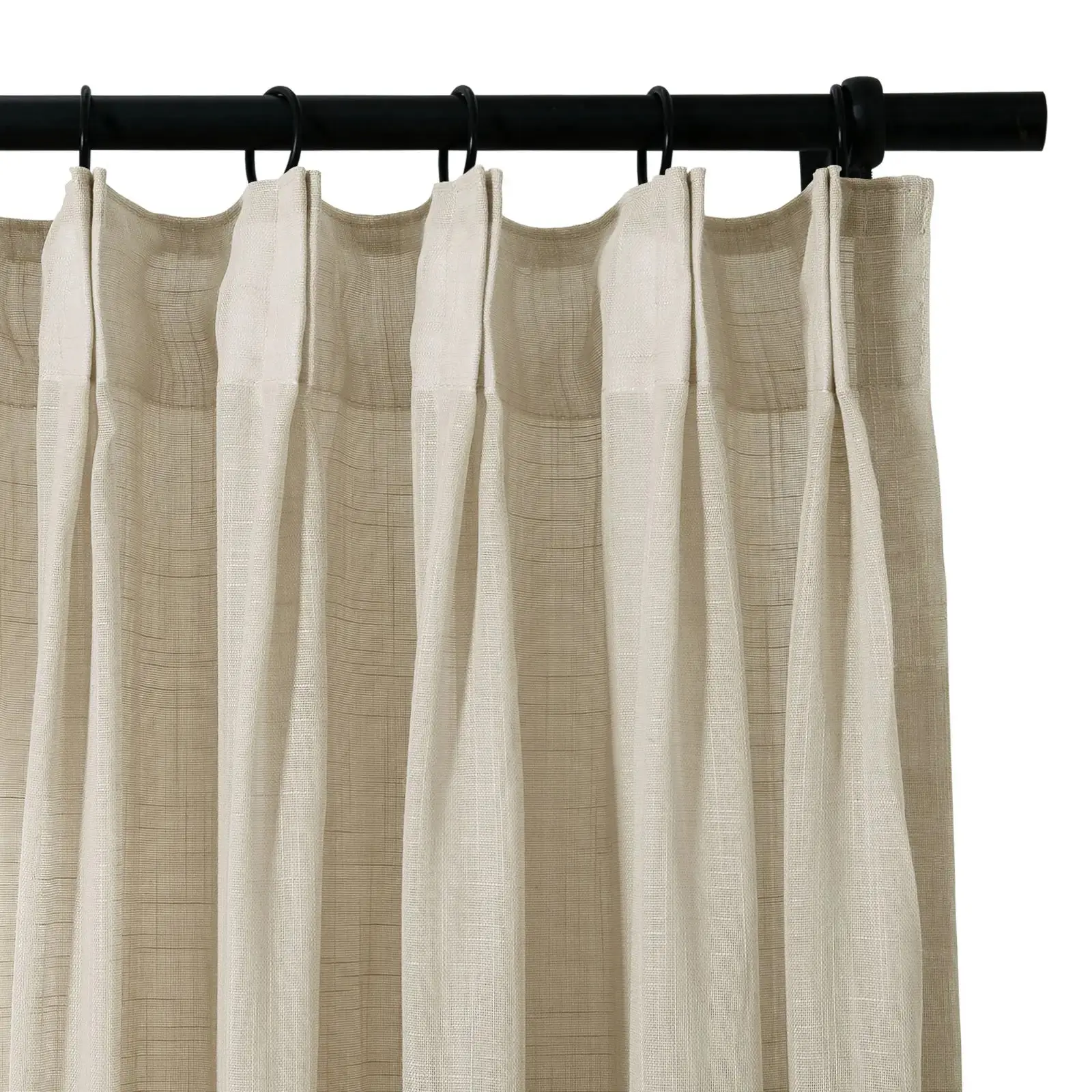 Flynn Airy Lightweight Sheer Curtain Pleated - Image 9