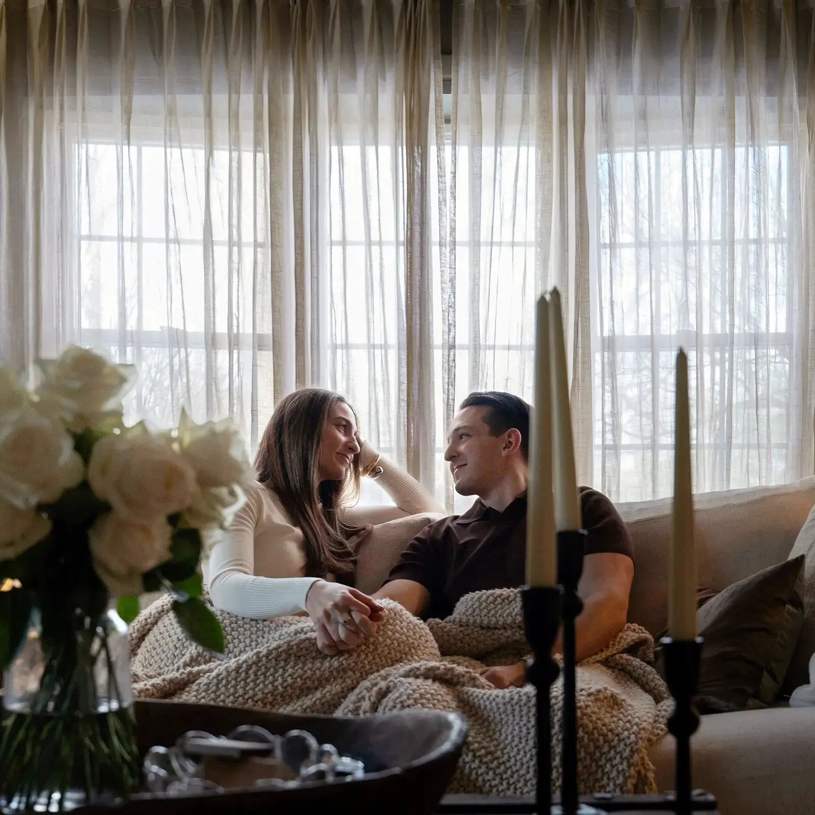 Flynn Airy Lightweight Sheer Curtain Pleated - Image 7
