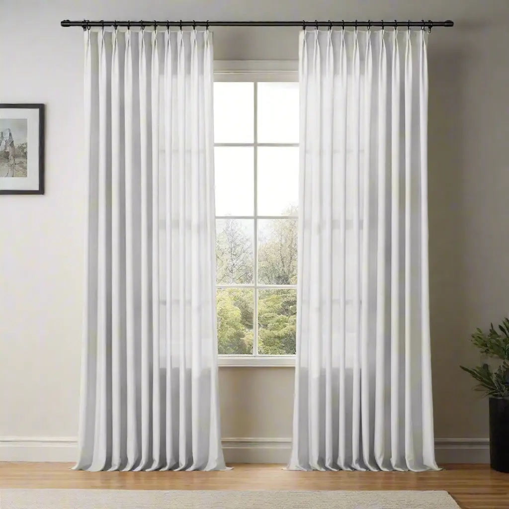 Freya Linen Semi Sheer Jacquard Curtains Pleated - Image 20