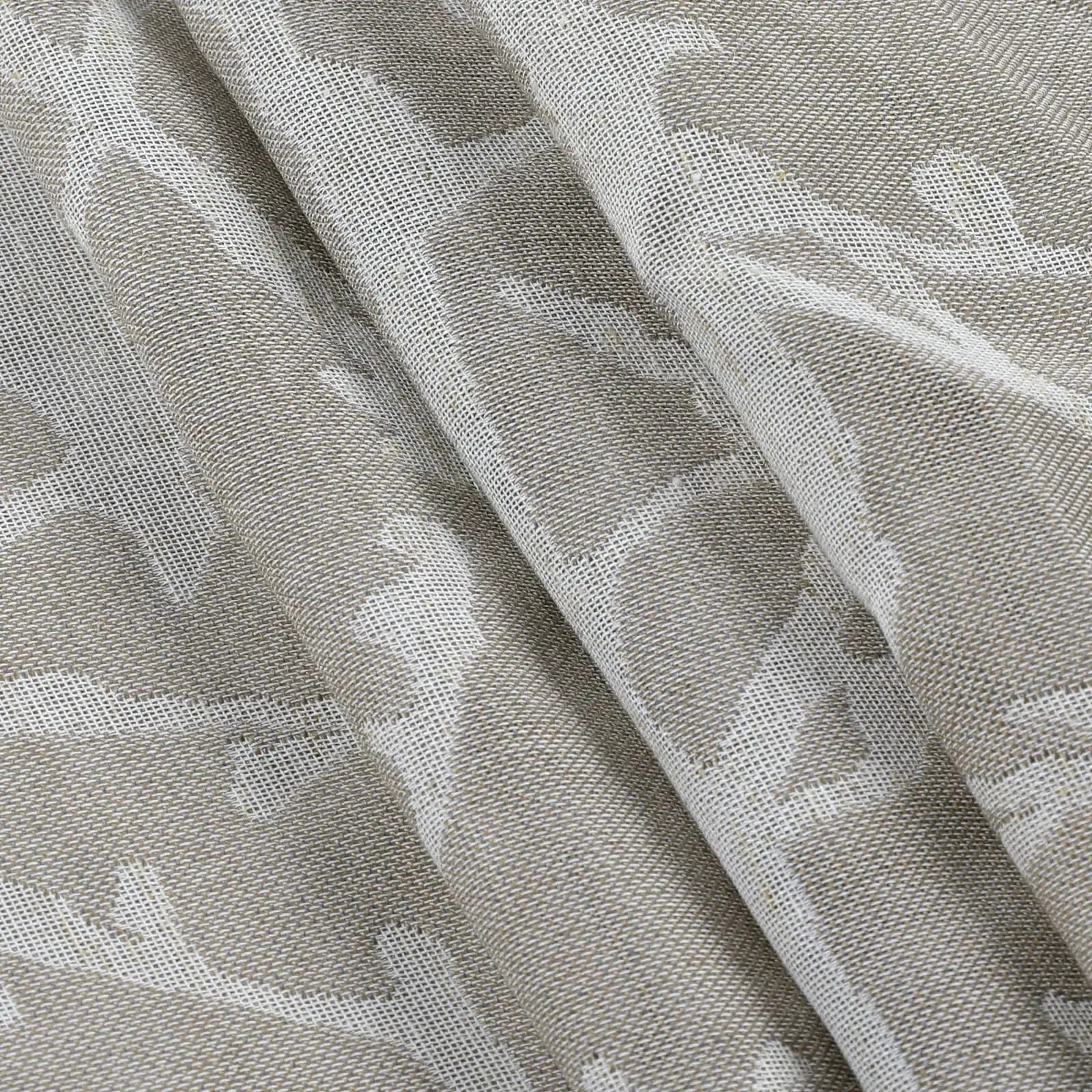 Freya Linen Semi Sheer Jacquard Curtains Pleated - Image 3