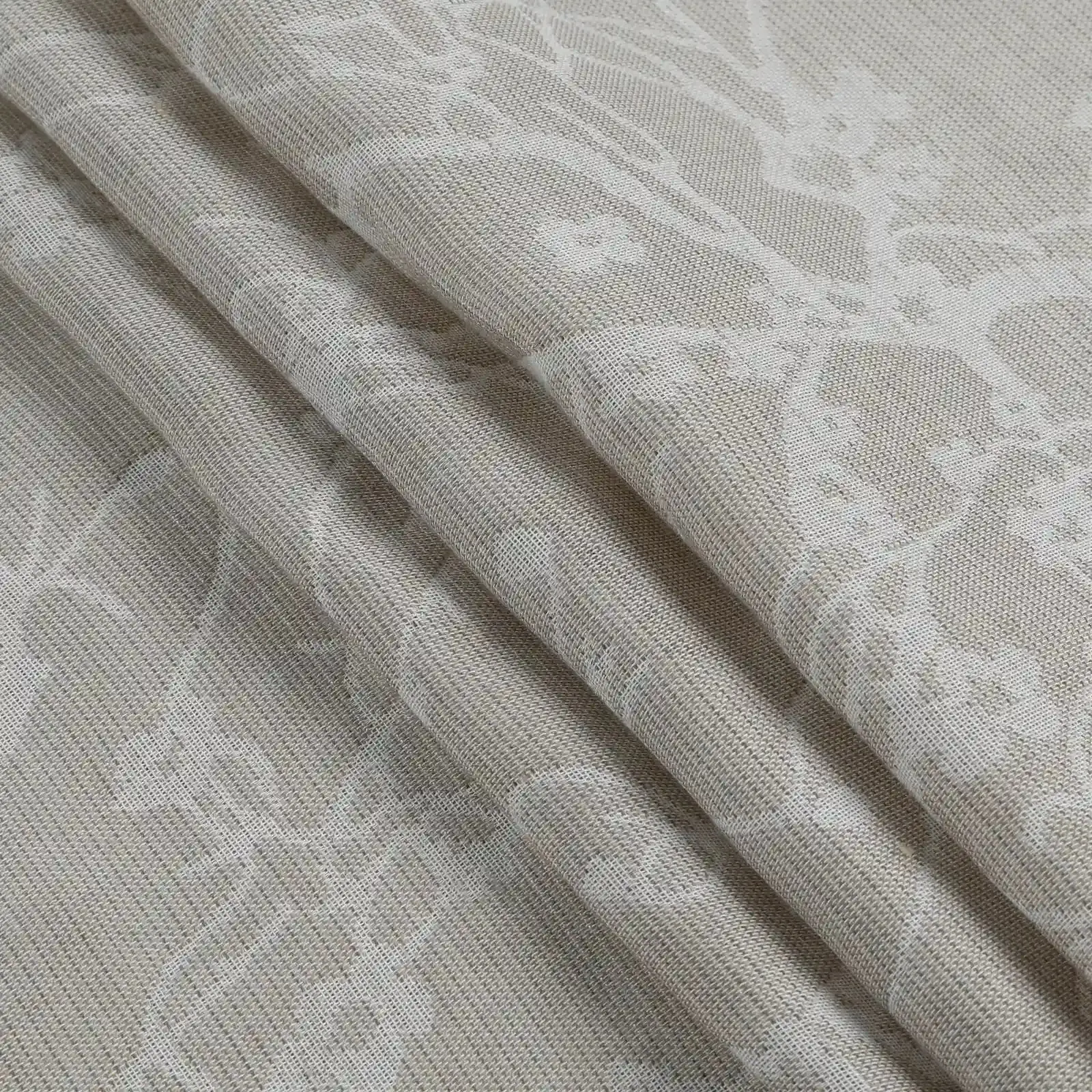 Freya Linen Semi Sheer Jacquard Curtains Pleated - Image 53