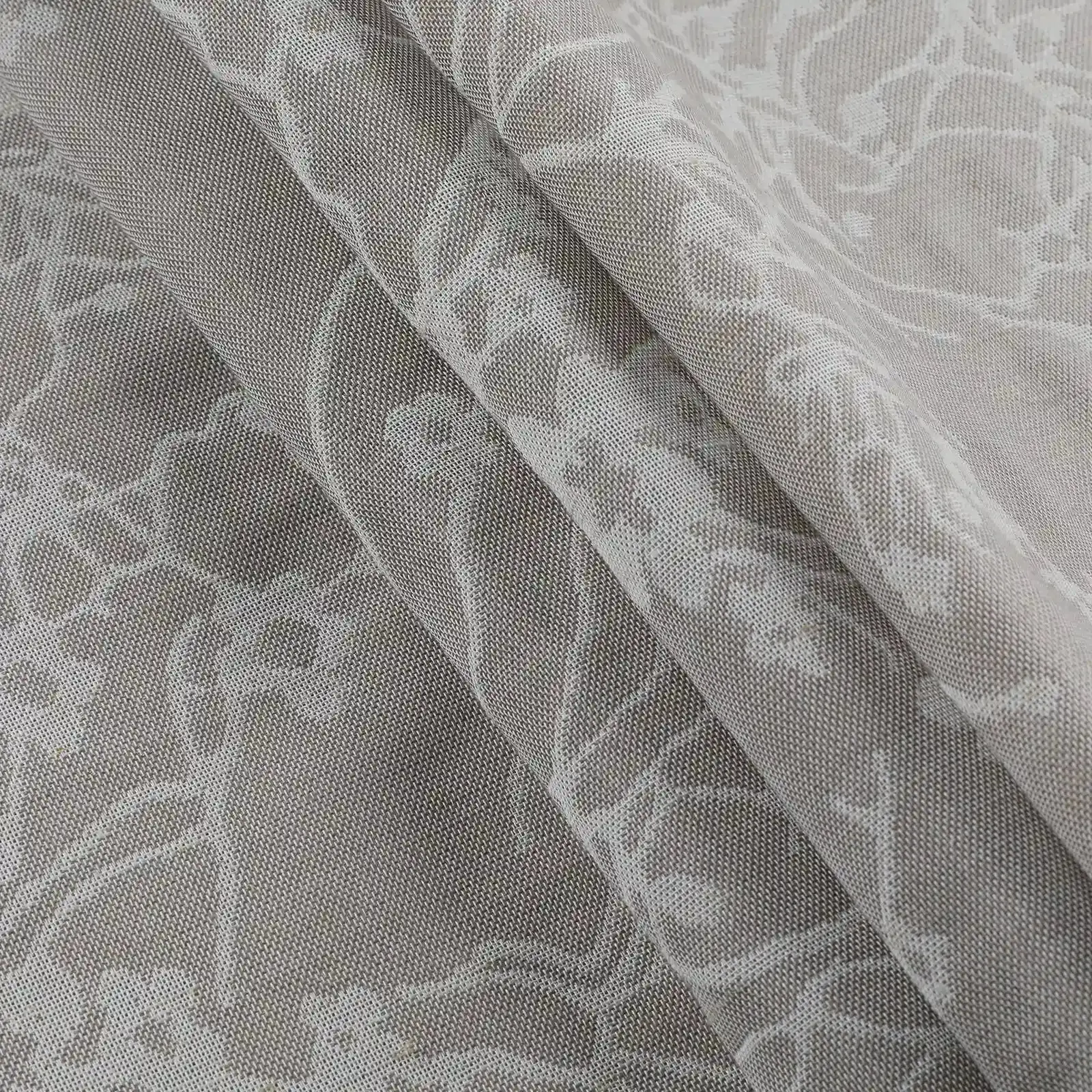 Freya Linen Semi Sheer Jacquard Curtains Pleated - Image 55