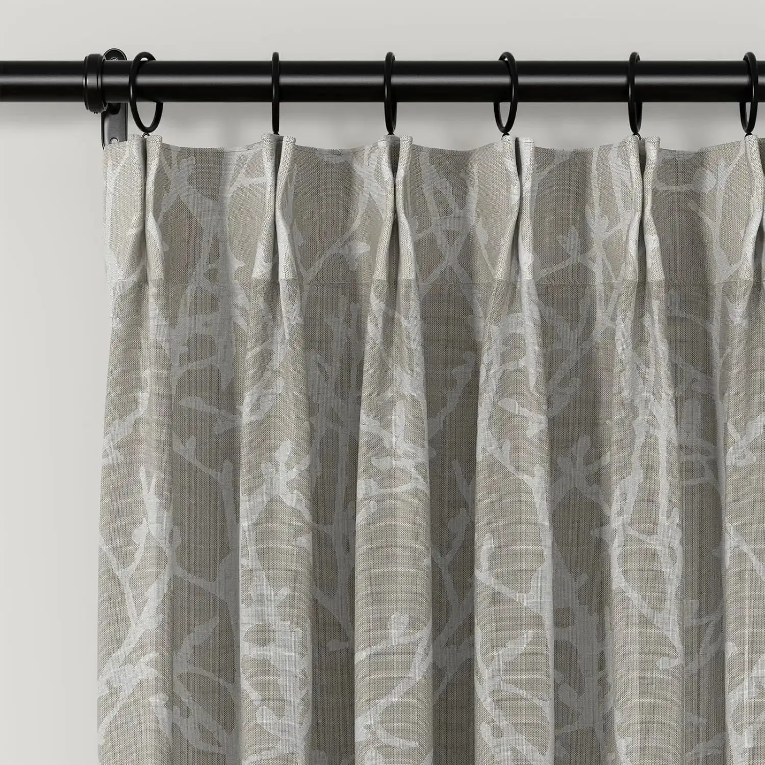 Freya Linen Semi Sheer Jacquard Curtains Pleated - Image 9