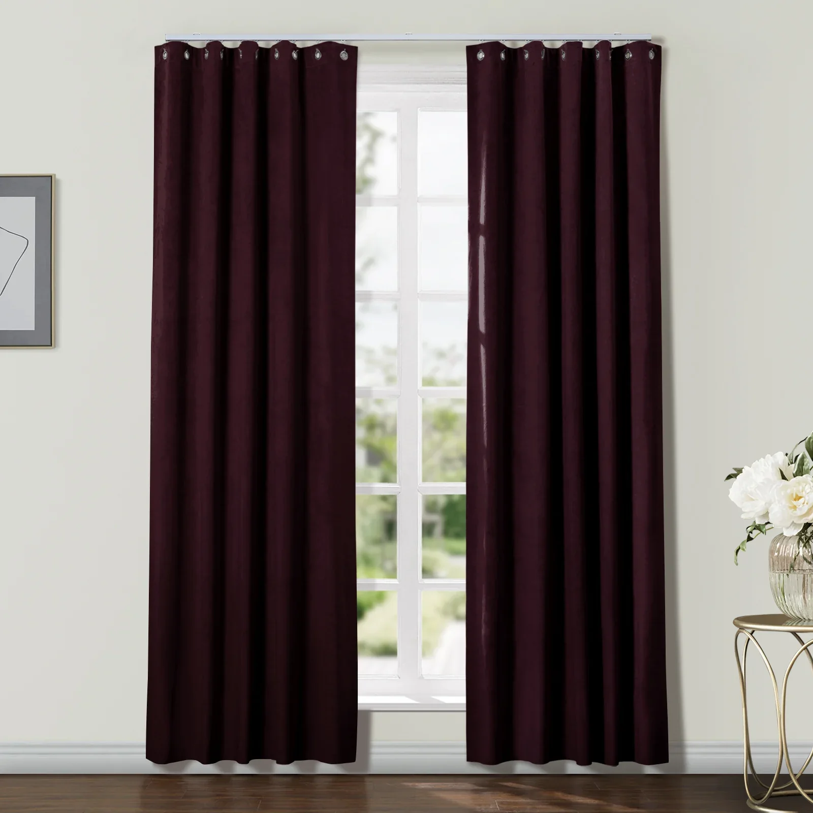 Gene 100% Blackout Soundproof Curtain Grommet with Track Kit - Image 13