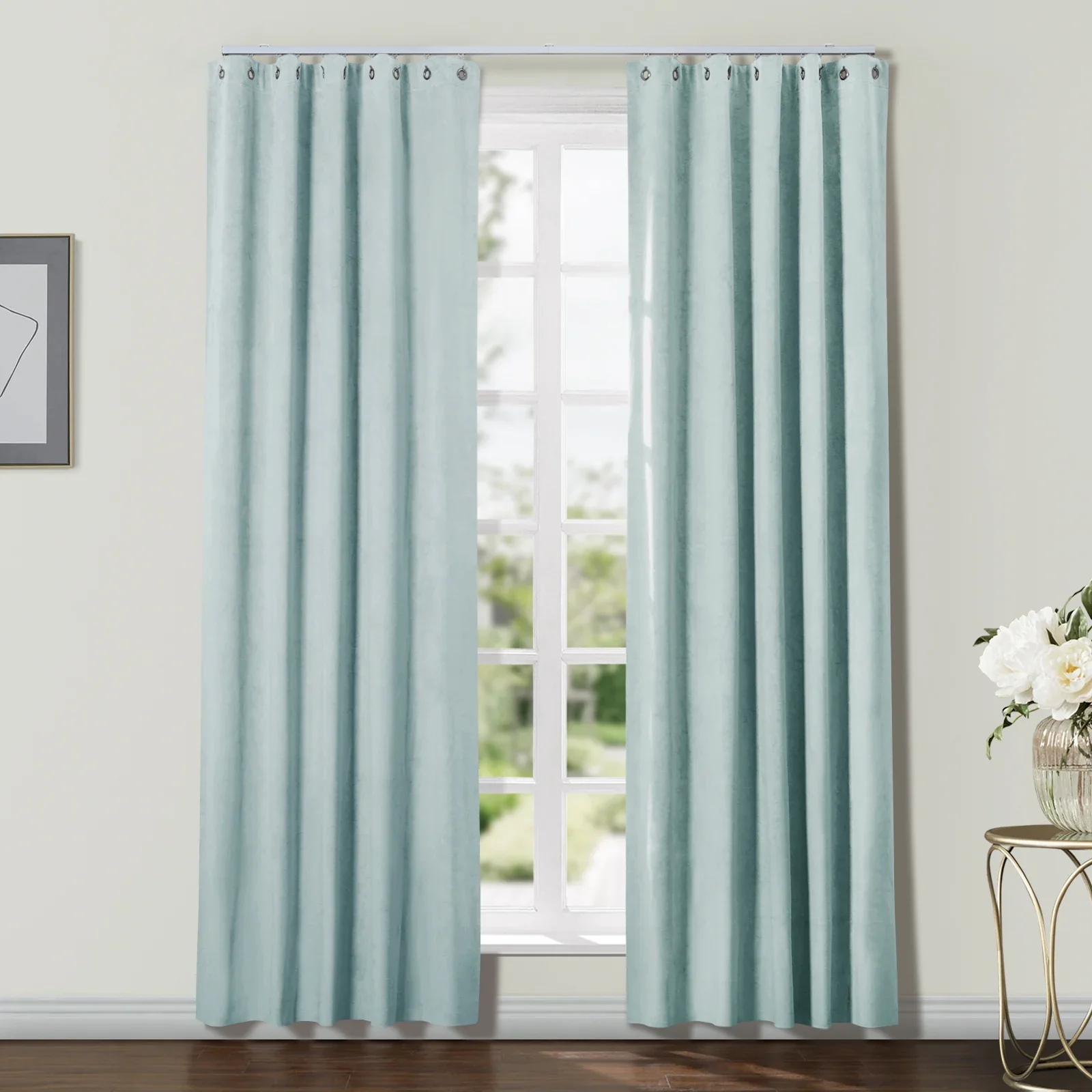 Gene 100% Blackout Soundproof Curtain Grommet with Track Kit - Image 15