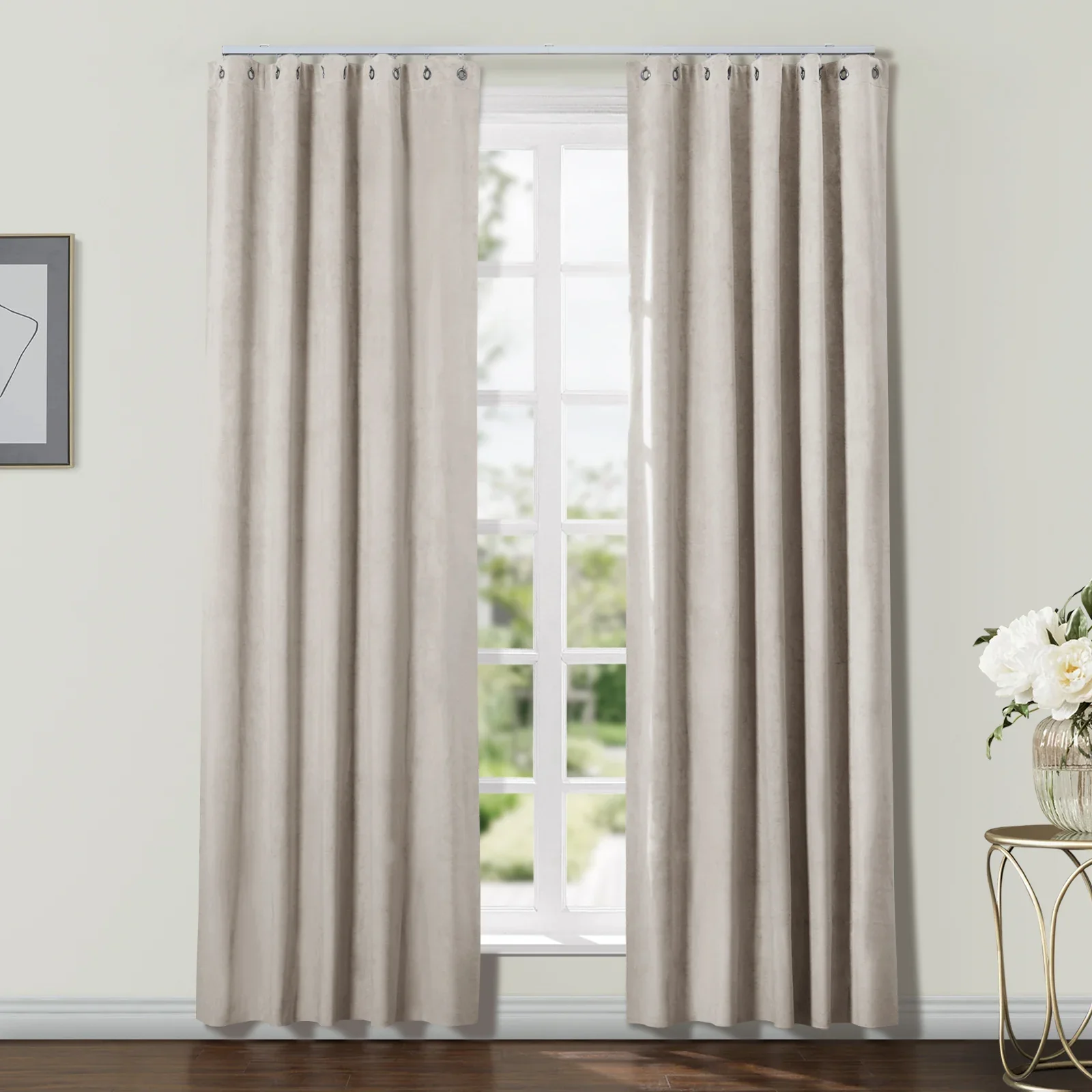 Gene 100% Blackout Soundproof Curtain Grommet with Track Kit - Image 7