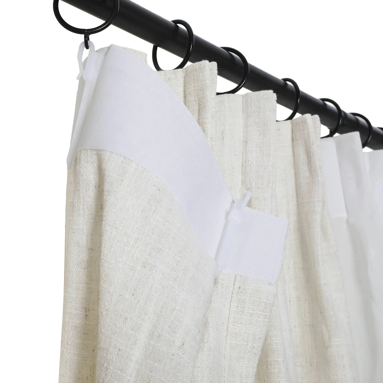 Cady Linen–Sheer Patchwork Drapery Pleated (Sold per Pair) - Image 4