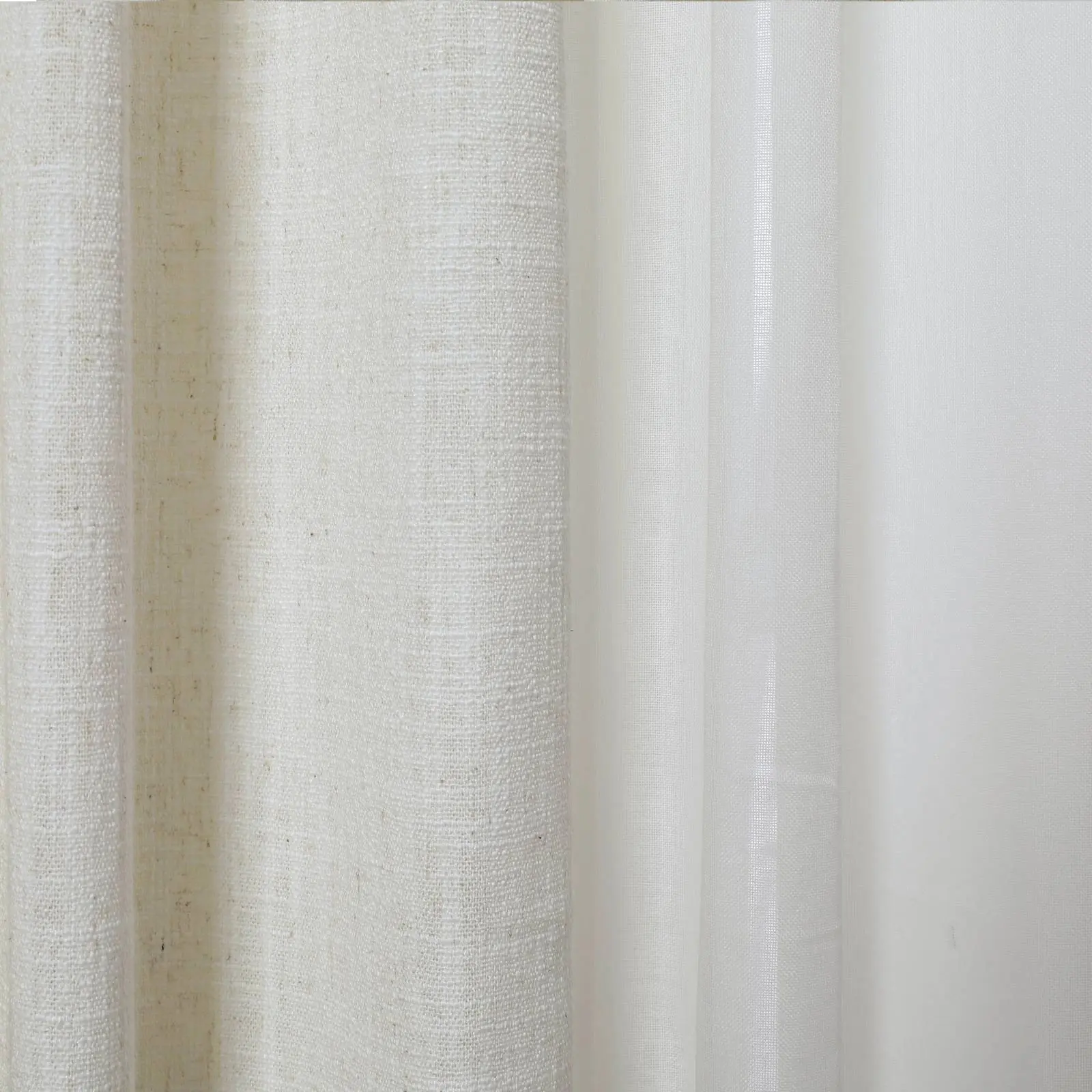 Cady Linen–Sheer Patchwork Drapery Pleated (Sold per Pair) - Image 5