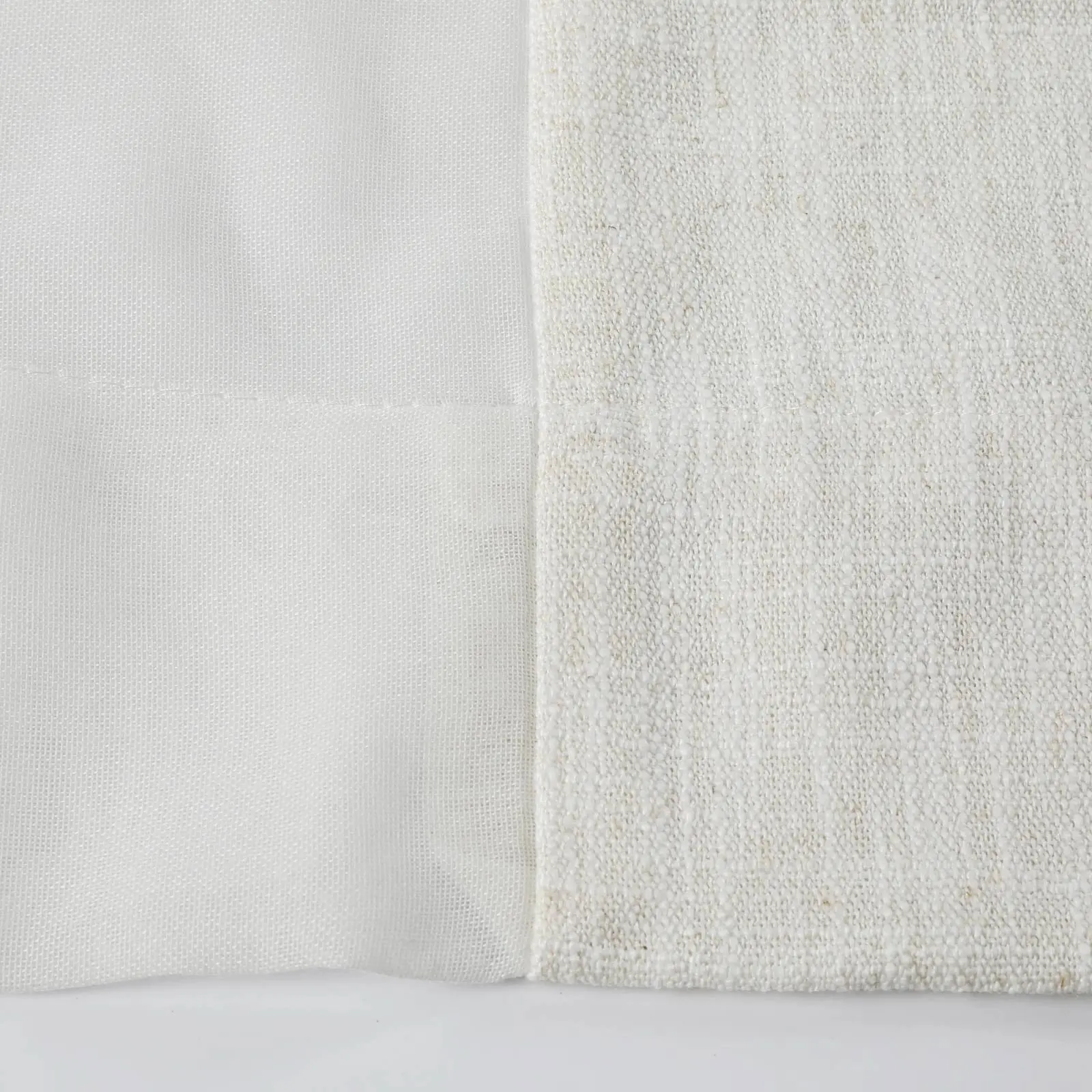 Cady Linen–Sheer Patchwork Drapery Pleated (Sold per Pair) - Image 6