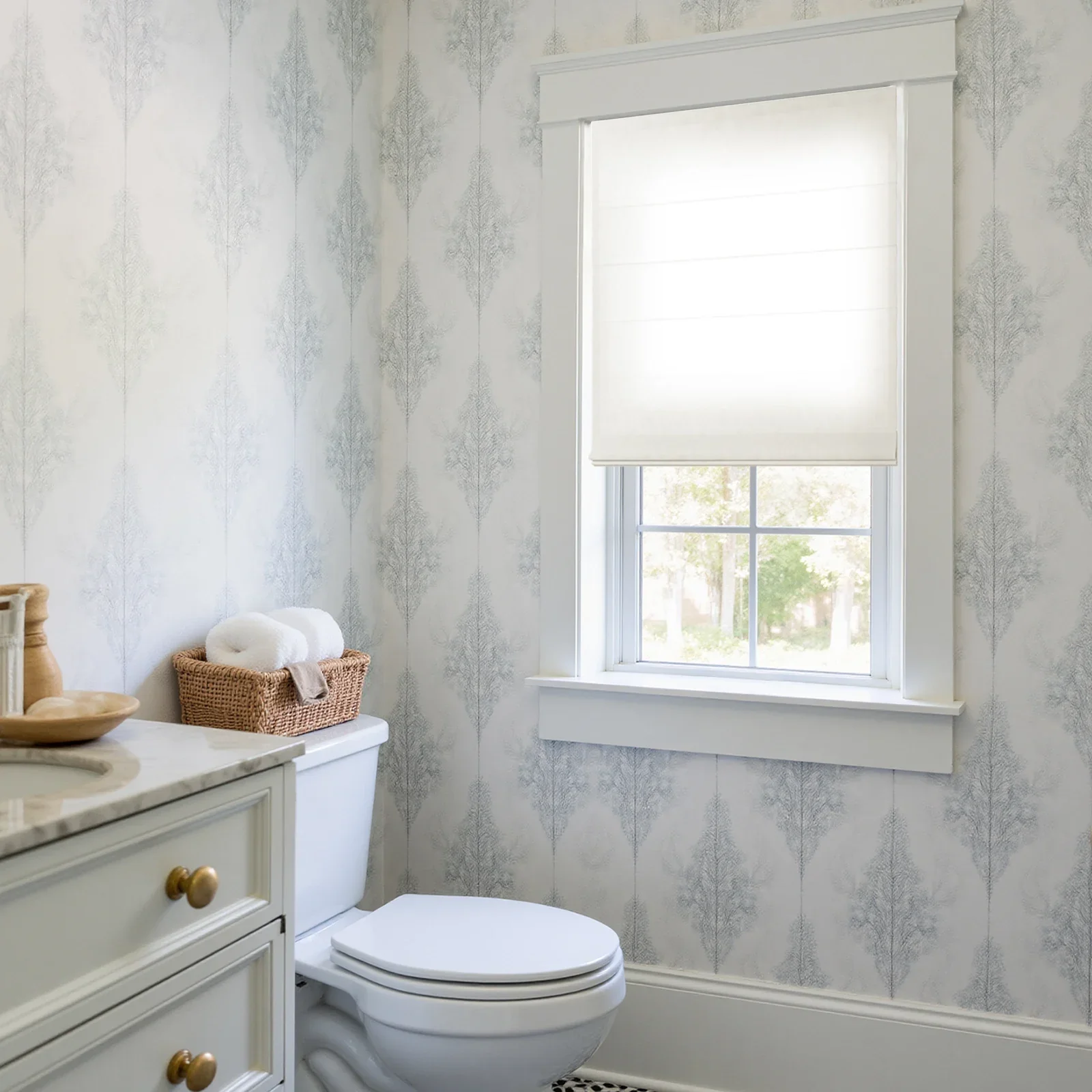 Heck Solid Waterproof Roman Shade Cordless - Image 5