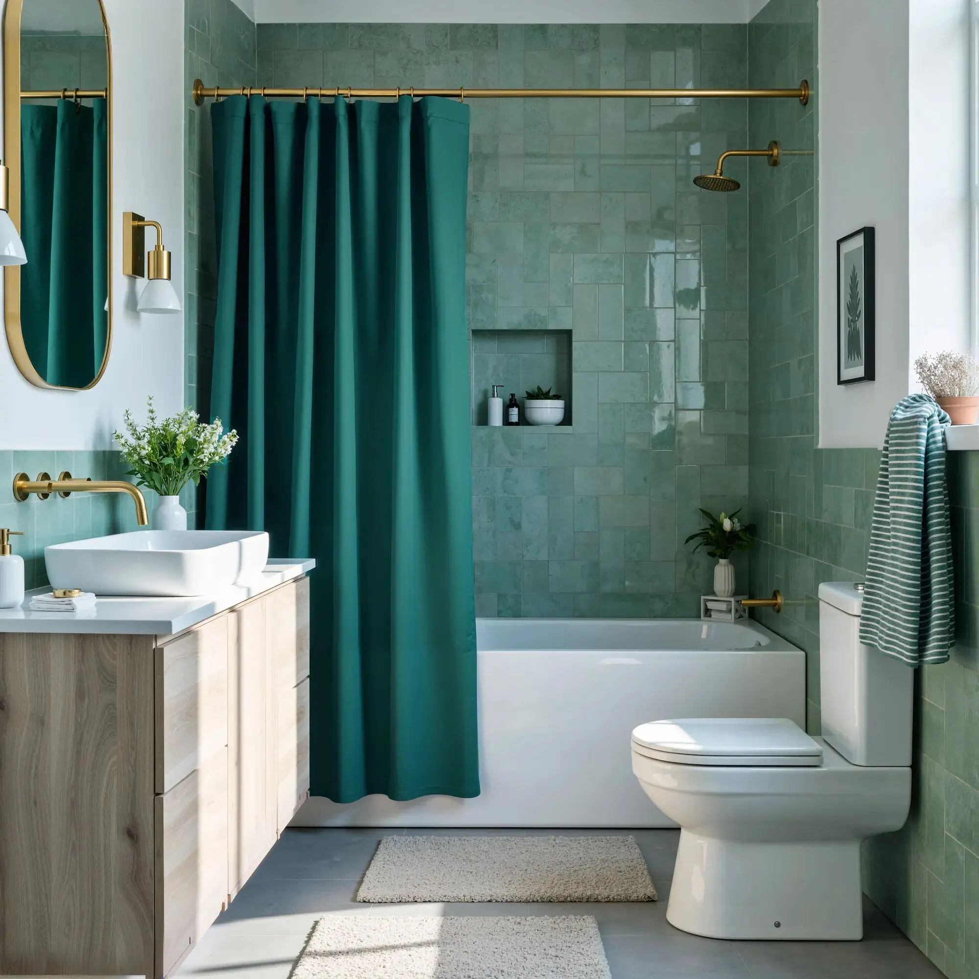 Heck Solid Waterproof Shower Curtain - Image 32