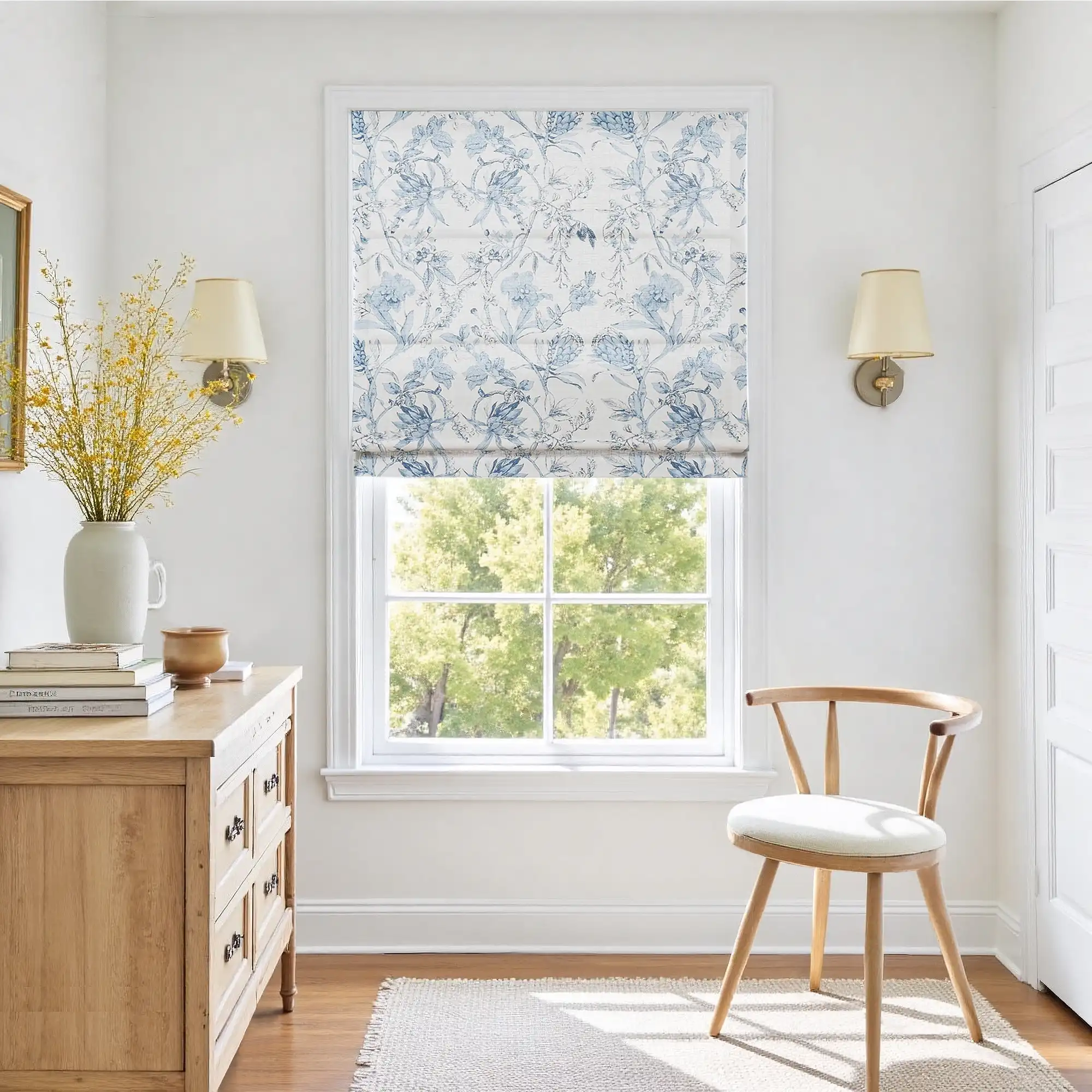 Holly Botanical Boho Roman Shade Cordless - Image 2