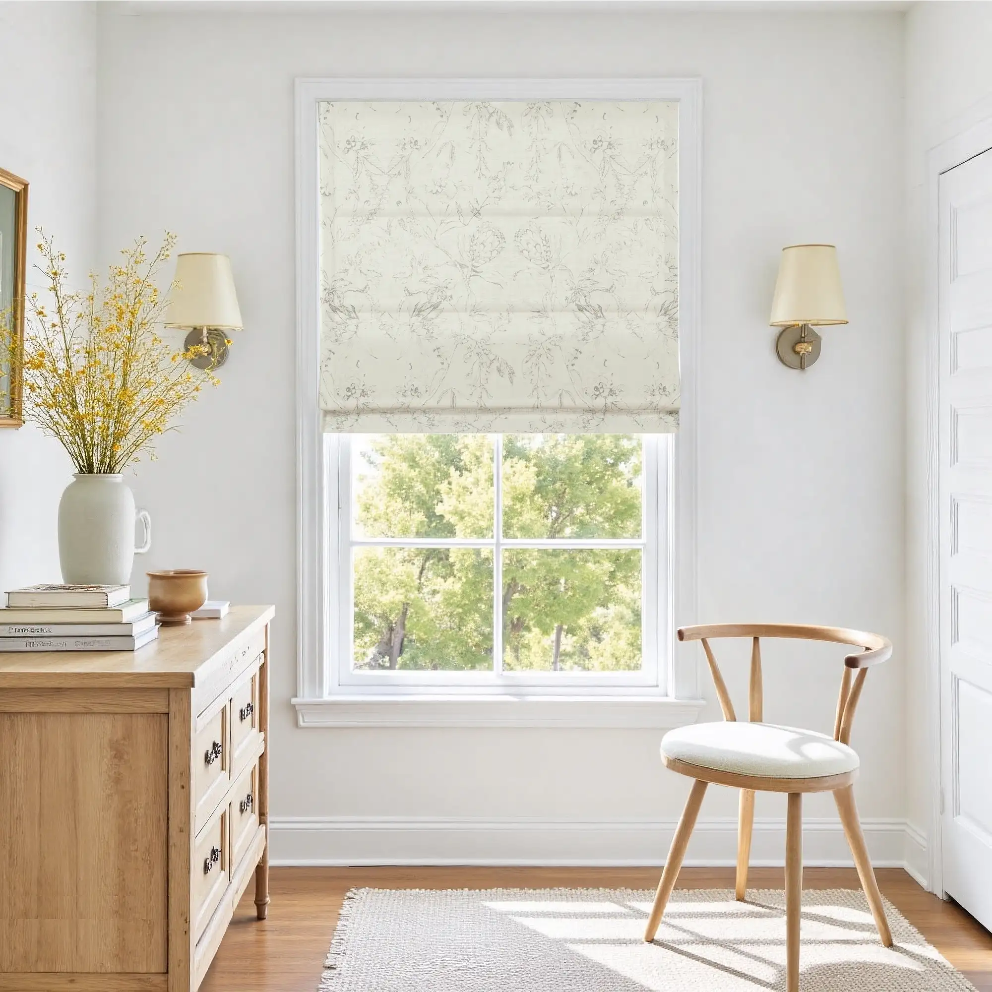Holly Botanical Boho Roman Shade Cordless - Image 62