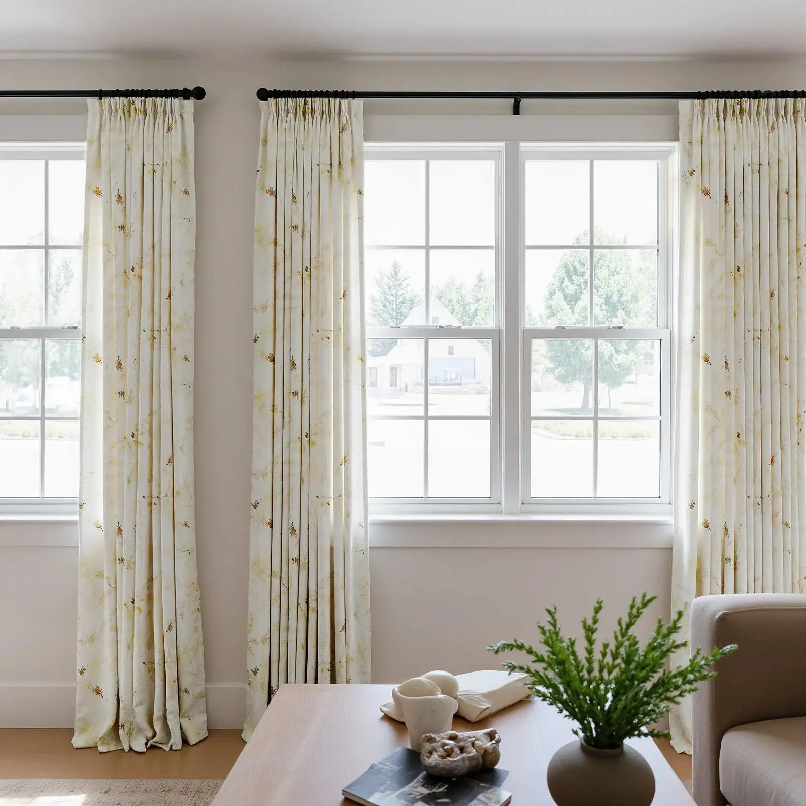 Holly Botanical Boho Drapery Pleated (52 inches Width Limit)
