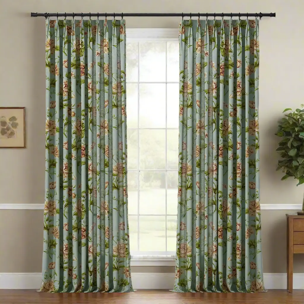 Holly Country Floral Drapery Pleated (102 inches Length Limit) - Image 21