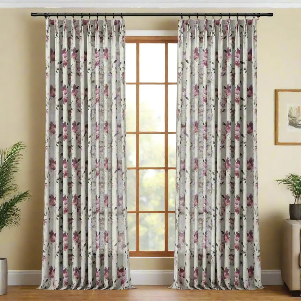 Holly Country Floral Drapery Pleated (102 inches Length Limit) - Image 41