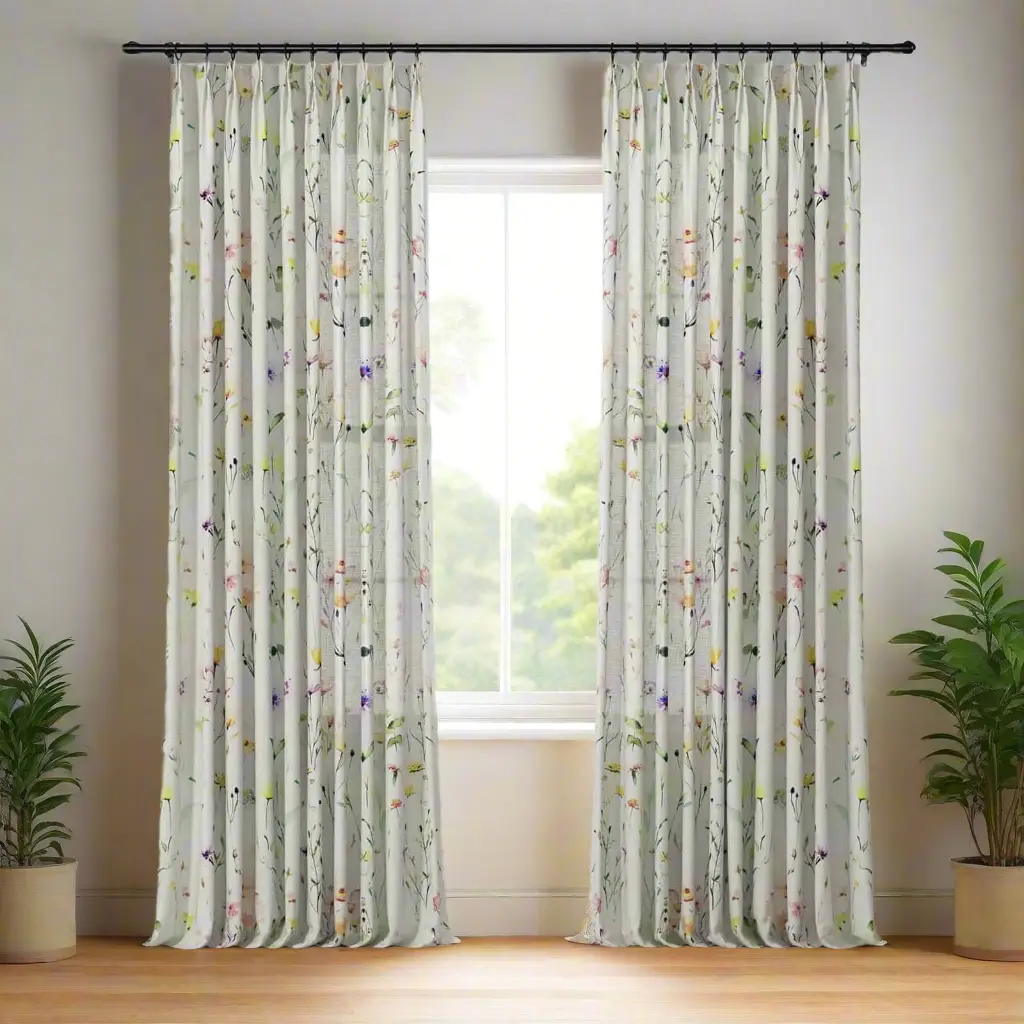 Holly Country Floral Drapery Pleated (102 inches Length Limit) - Image 56