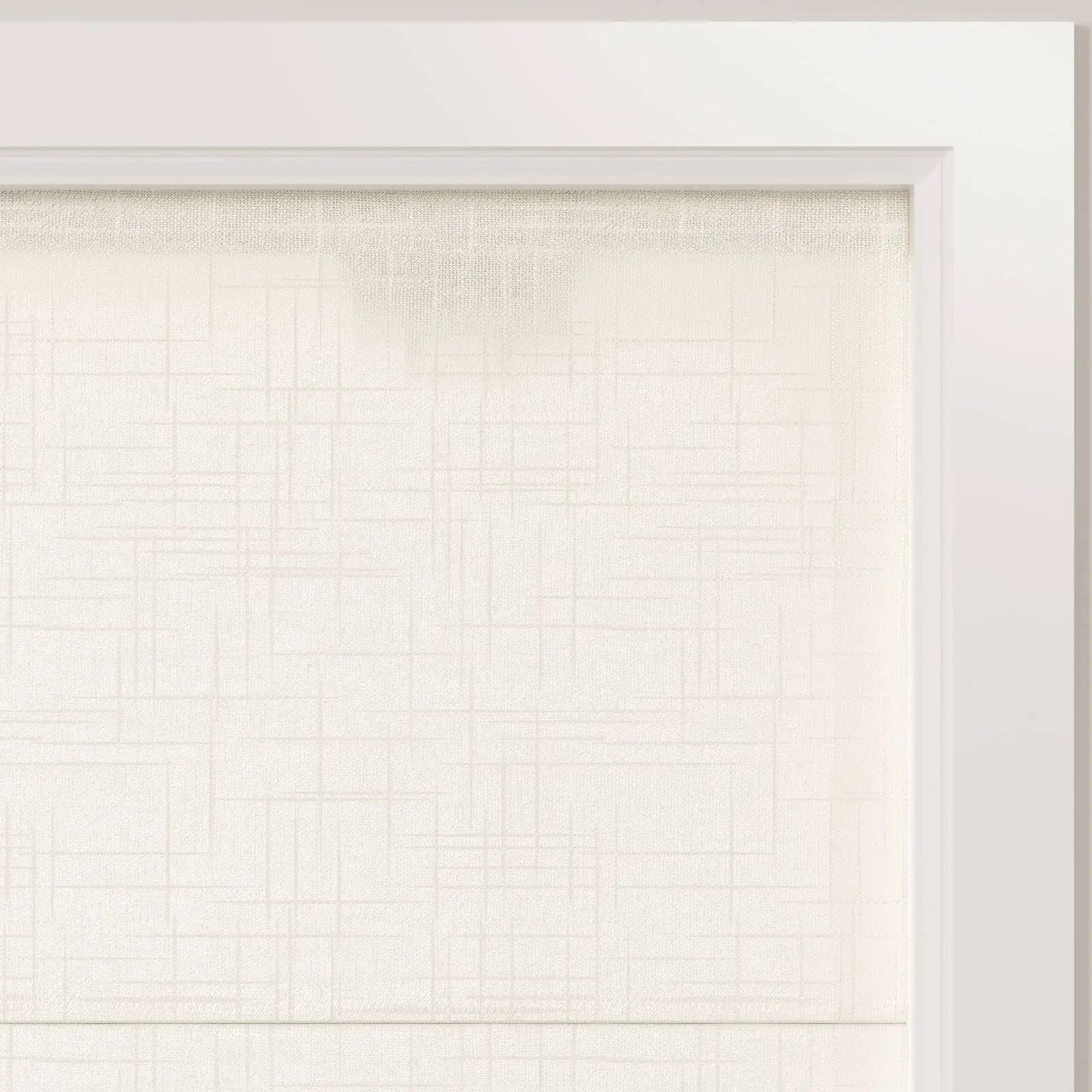 Ian Linen Back Slat Roman Shades Cordless - Image 2