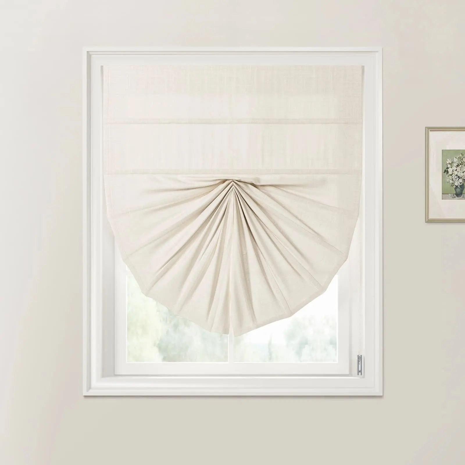 Custom Fan Roman Shades Cord Lift - Image 33