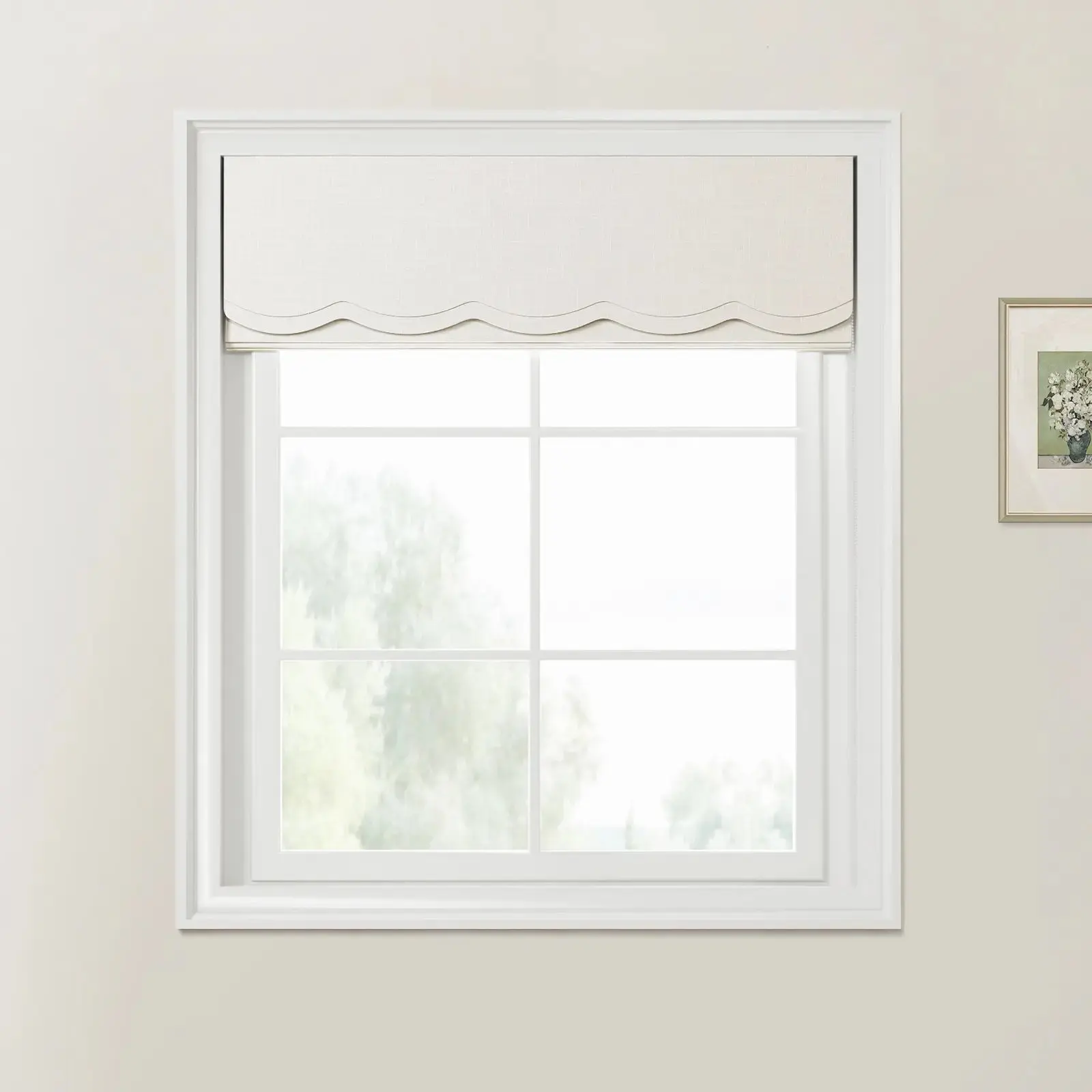 Ian Linen Valanced Day Night Roman Shade Cord Lift - Image 15