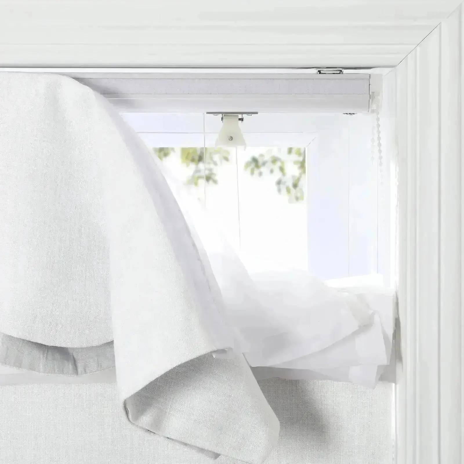 Custom Valanced Day Night Roman Shade Cord Lift - Image 5