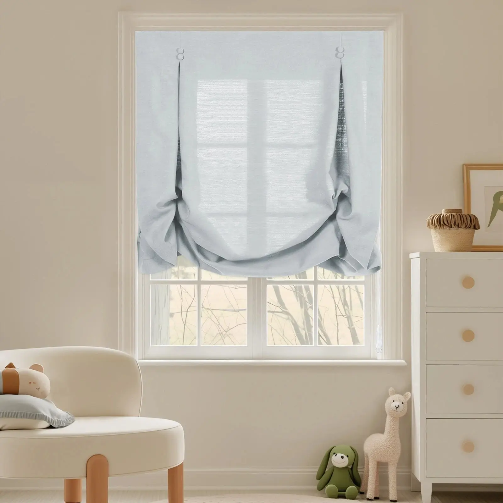 Custom Relaxed Roman Shades Cord Lift - Image 118