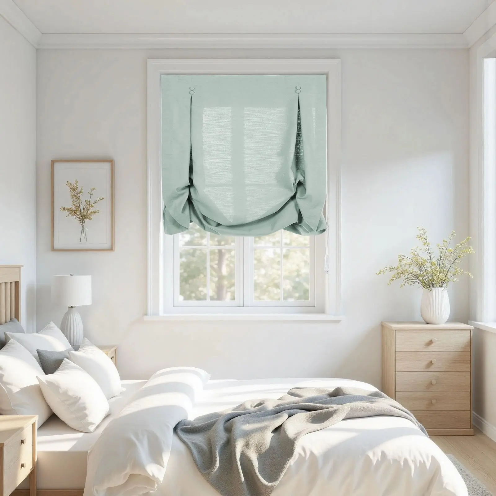 Custom Relaxed Roman Shades Cord Lift - Image 119