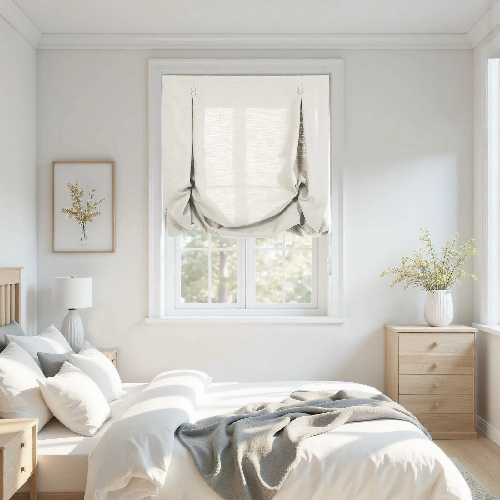 Isabella Cotton Tulip Roman Shade Cord Lift - Image 22