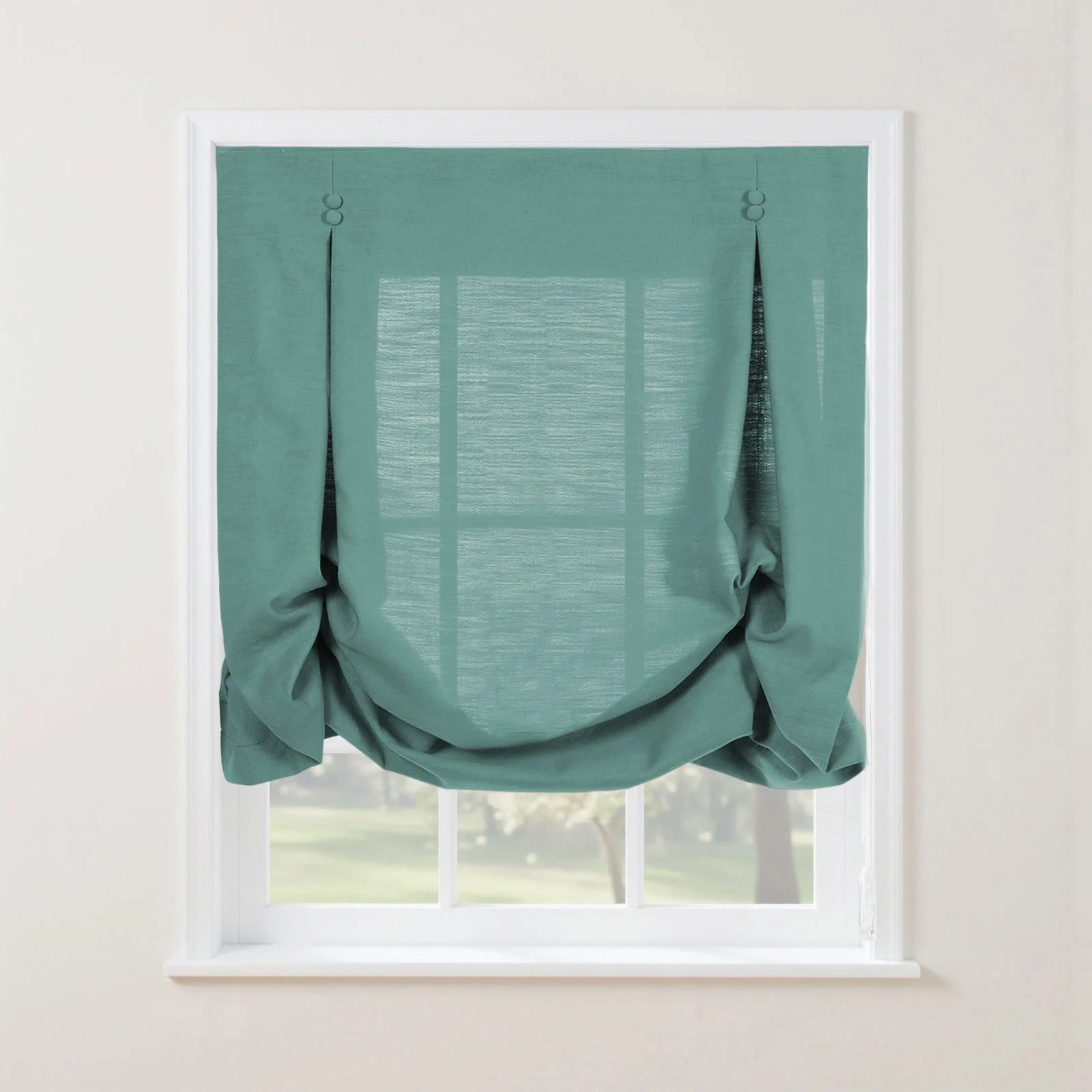 Isabella Cotton Tulip Roman Shade Cord Lift - Image 35