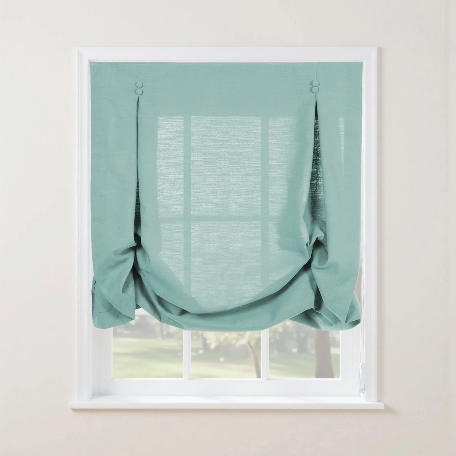 Isabella Cotton Tulip Roman Shade Cord Lift - Image 38