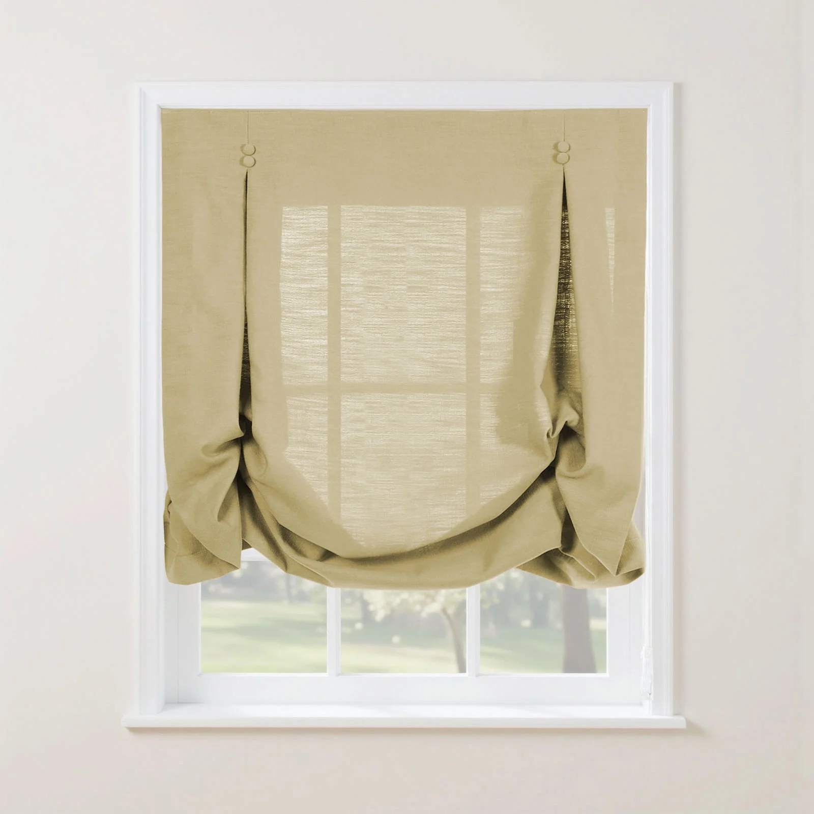 Isabella Cotton Tulip Roman Shade Cord Lift - Image 44