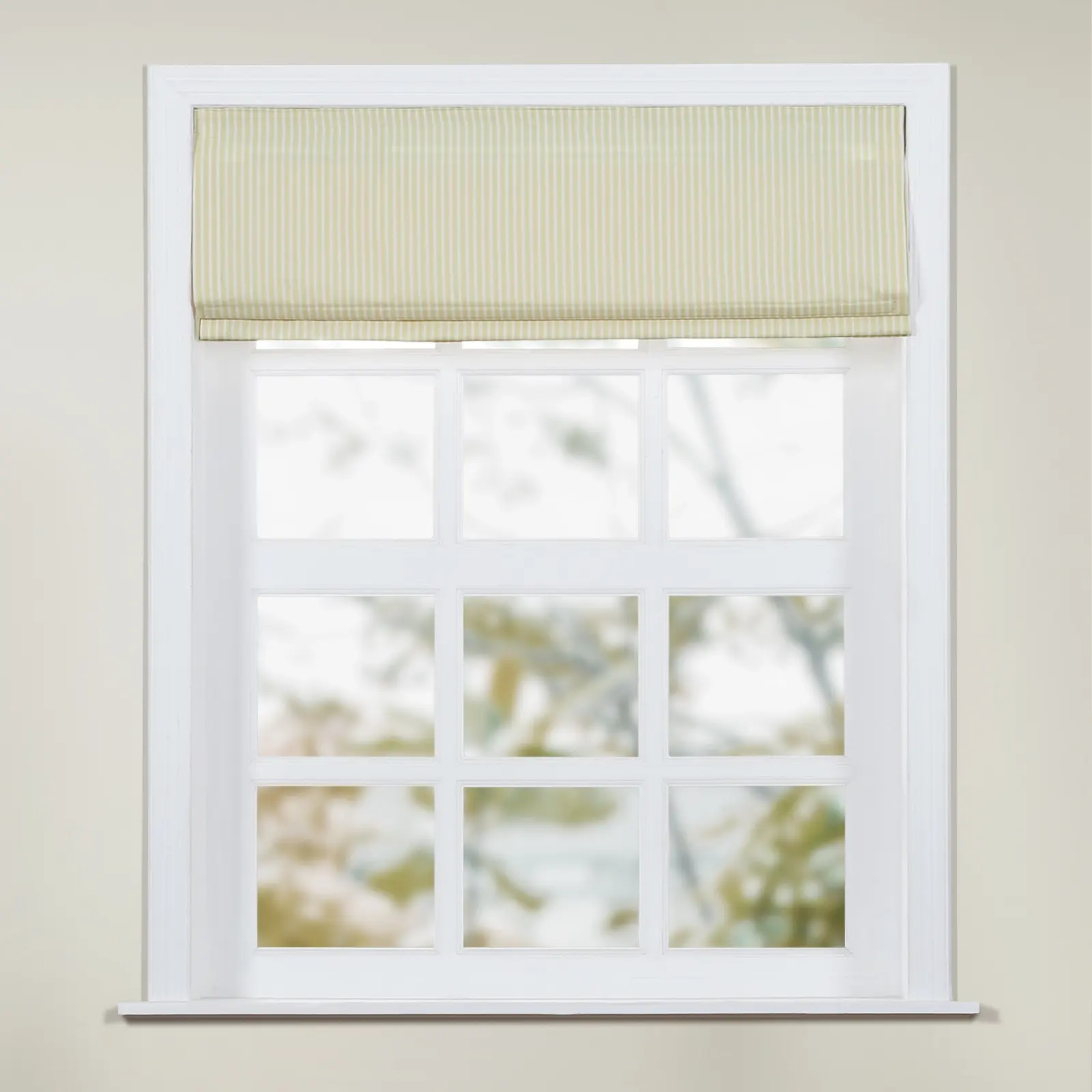 Jana Cordless Roman Shades 100% Cotton Striped Plus Size - Image 10