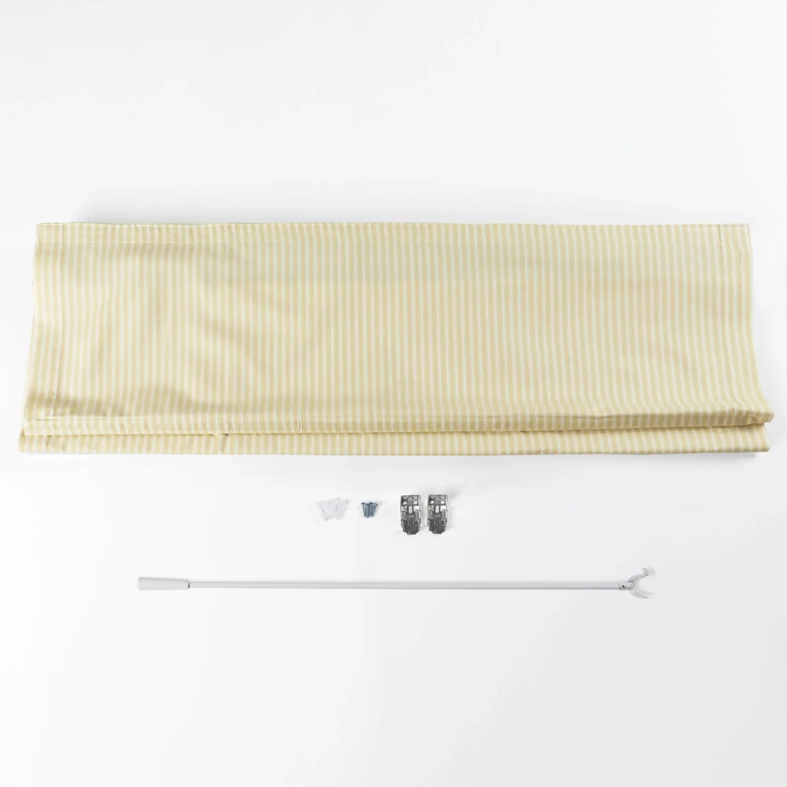 Jana Cordless Roman Shades 100% Cotton Striped Plus Size - Image 14