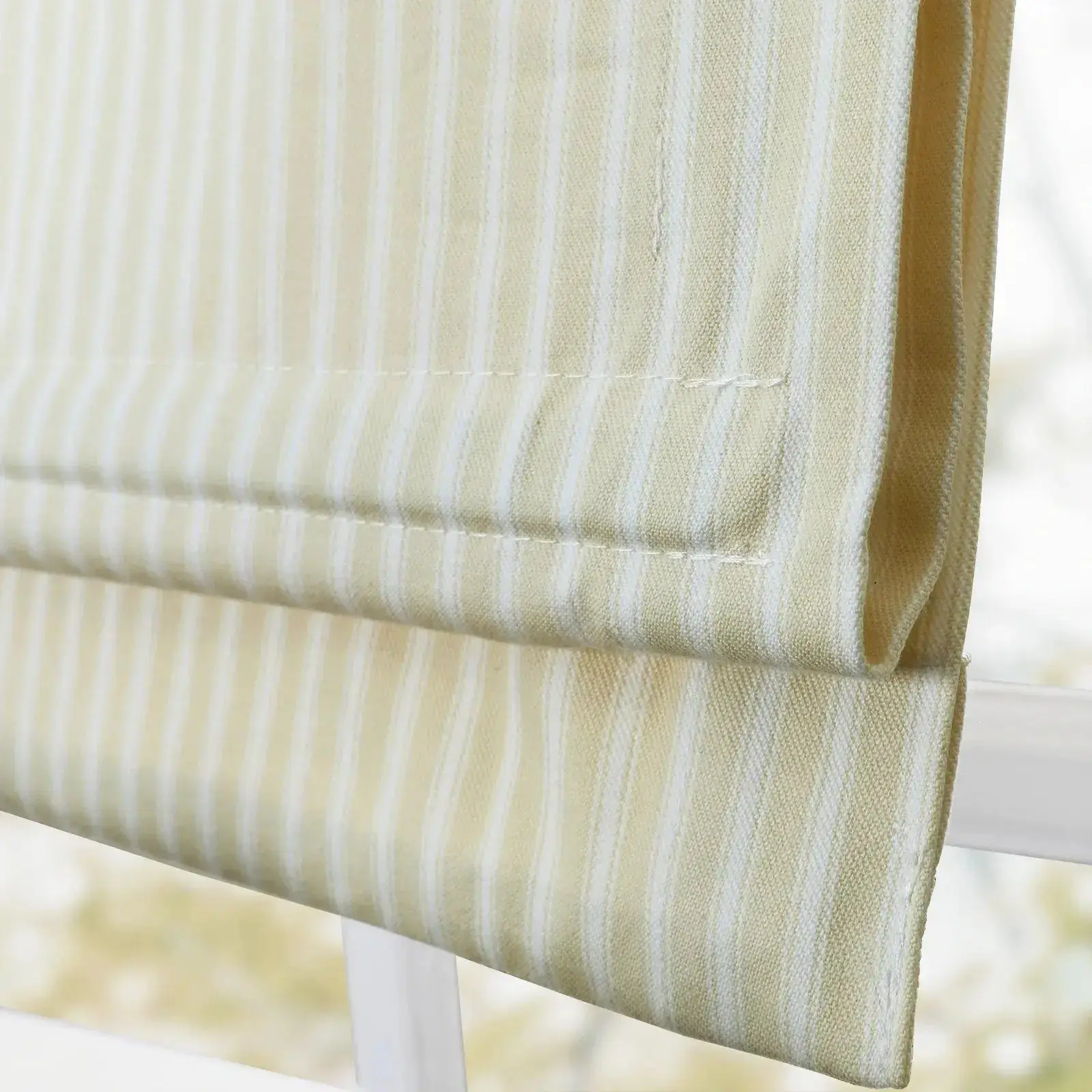 Jana Cordless Roman Shades 100% Cotton Striped Plus Size - Image 21