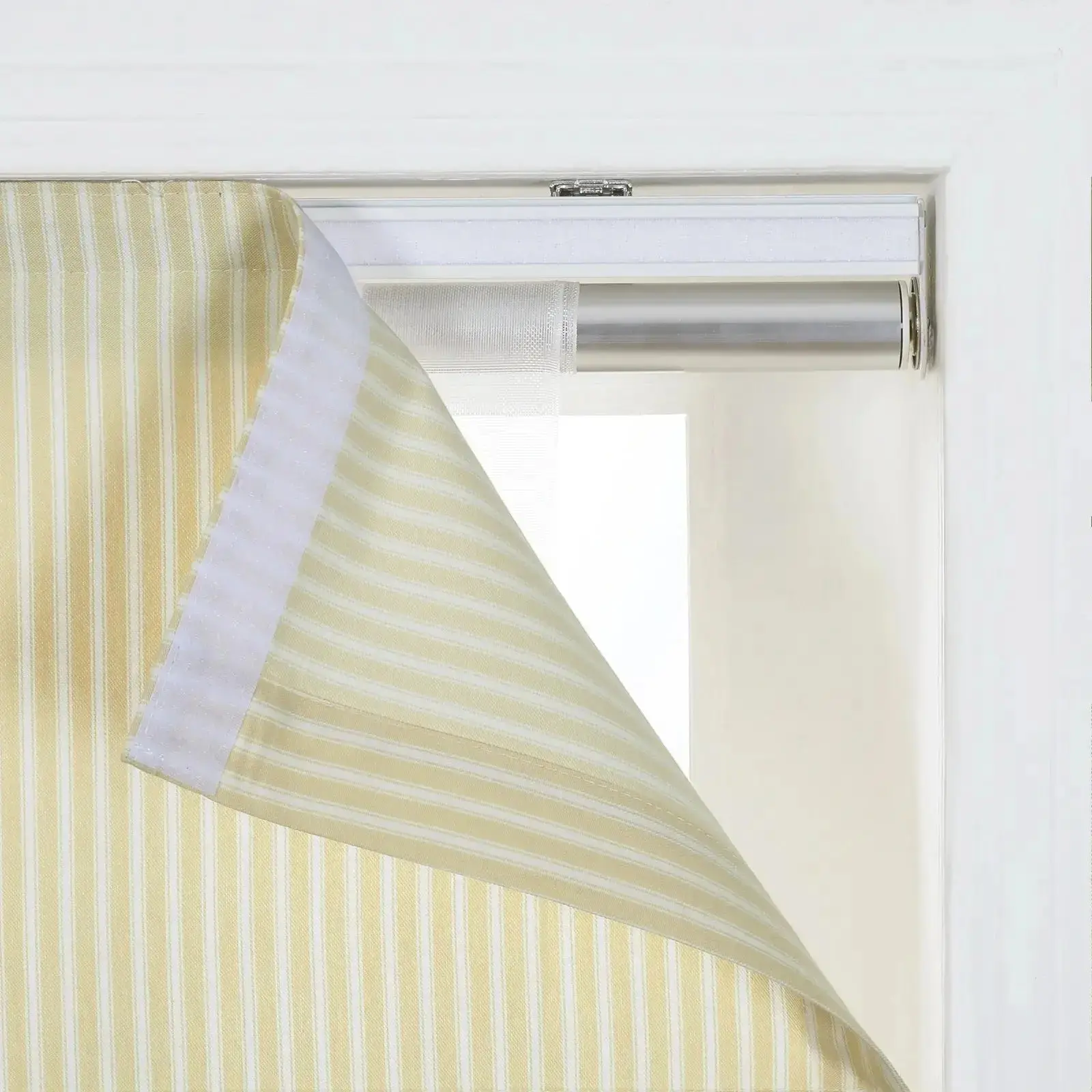 Jana Cordless Roman Shades 100% Cotton Striped Plus Size - Image 23