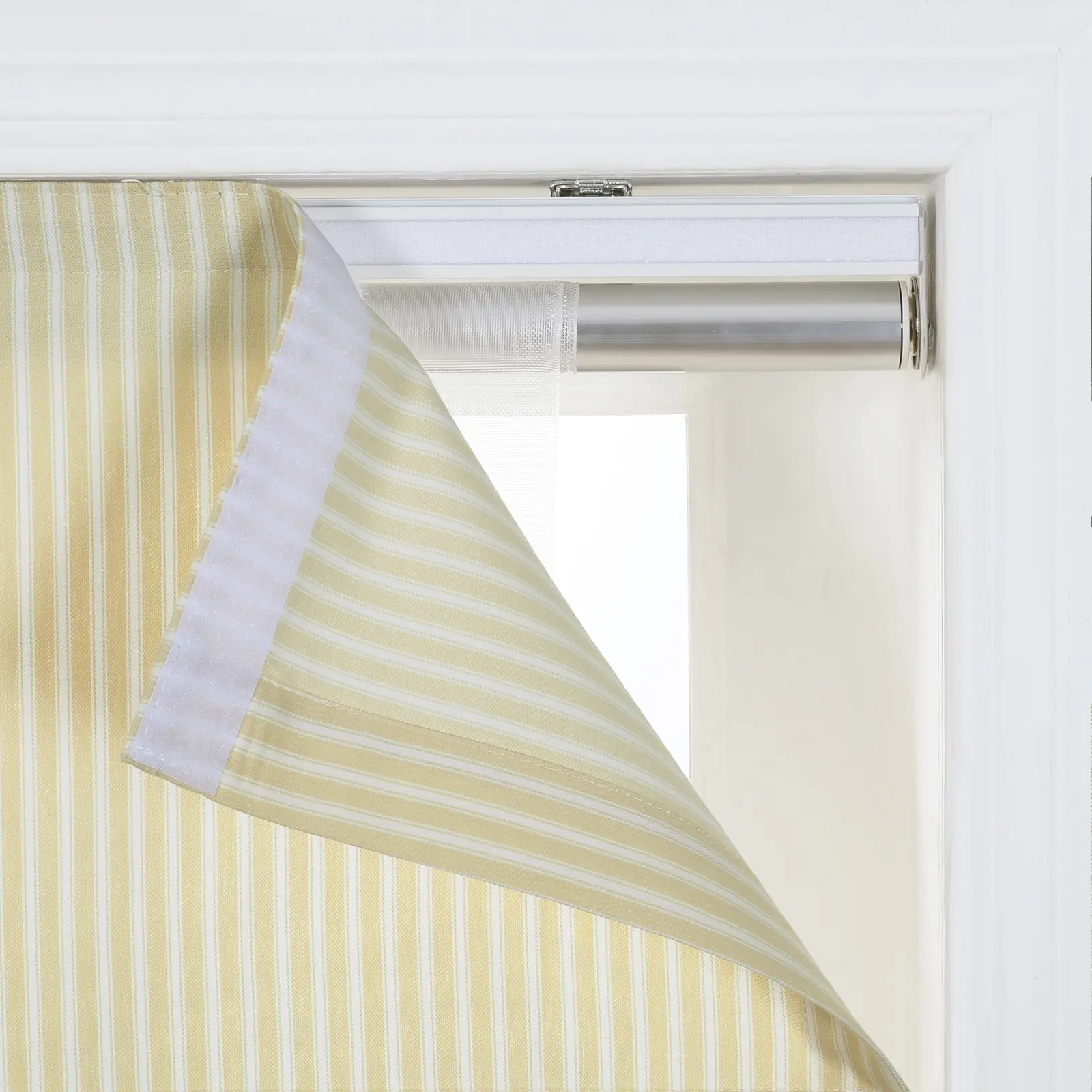 Jana Cordless Roman Shades 100% Cotton Striped Plus Size - Image 5