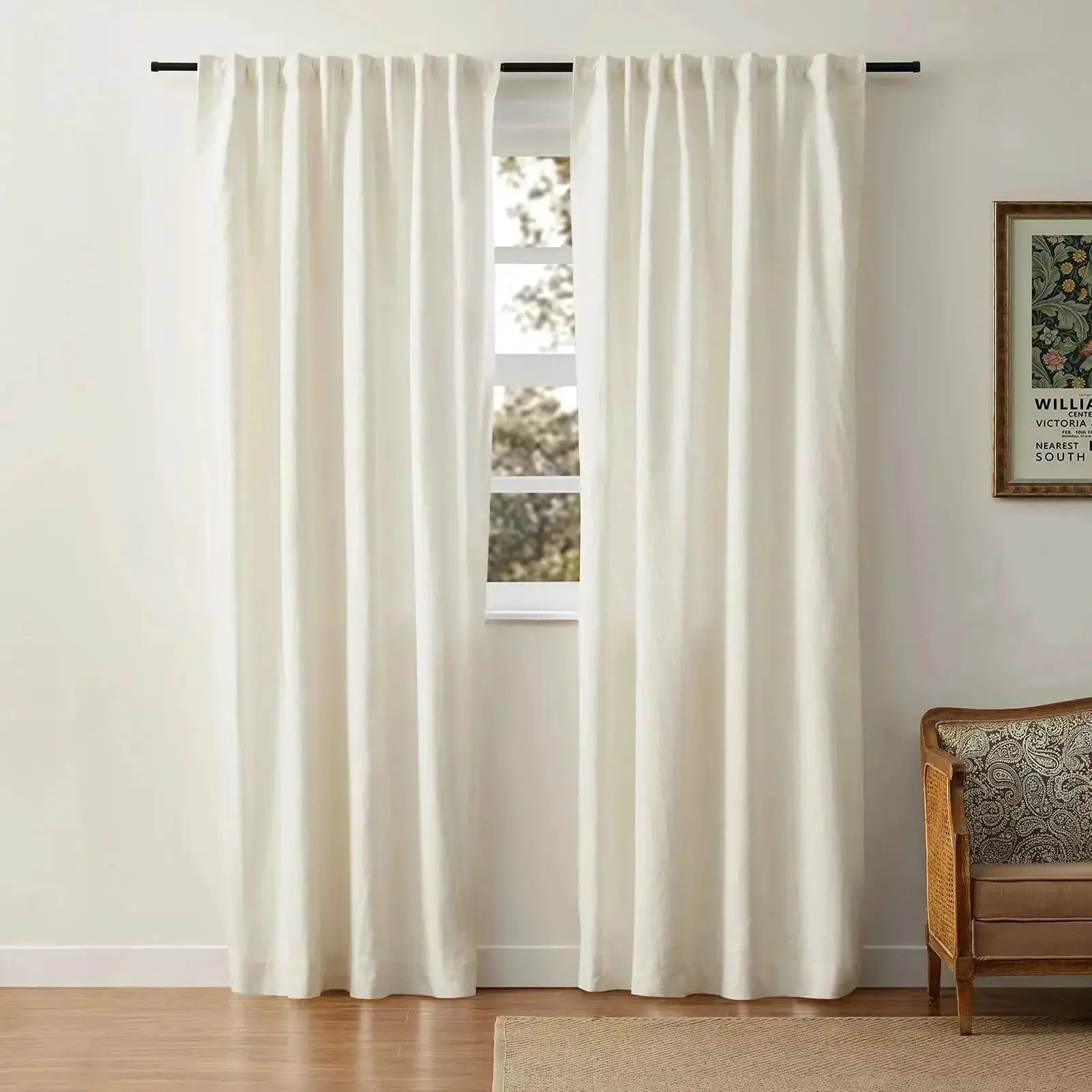 Jawara Linen Cotton Blackout Curtain in Multiway 4-in-1 Header - Image 6