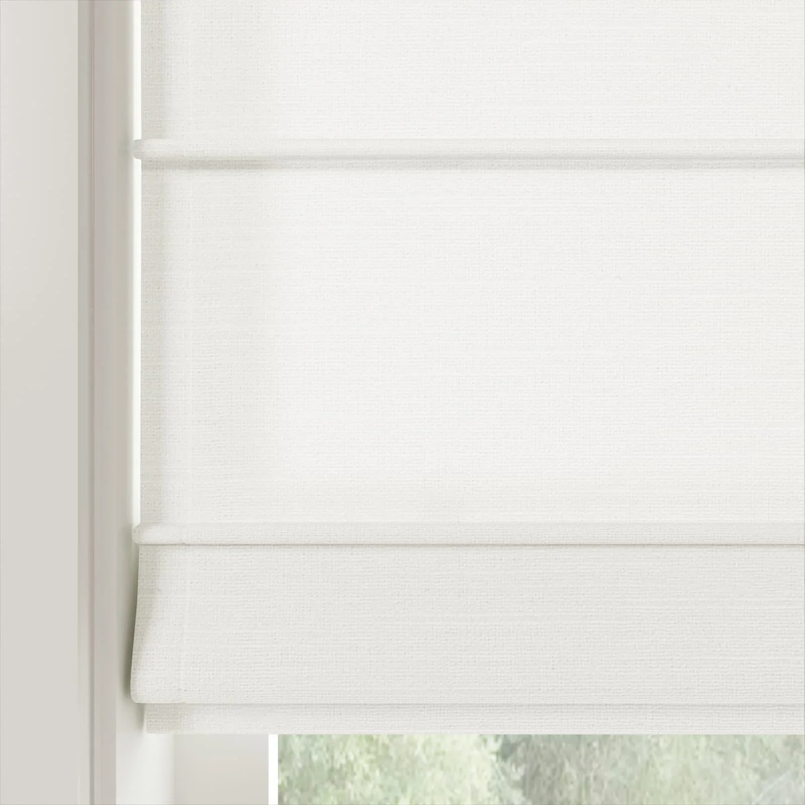 Jawara Linen Cotton Front Slat Roman Shade Cordless - Image 2