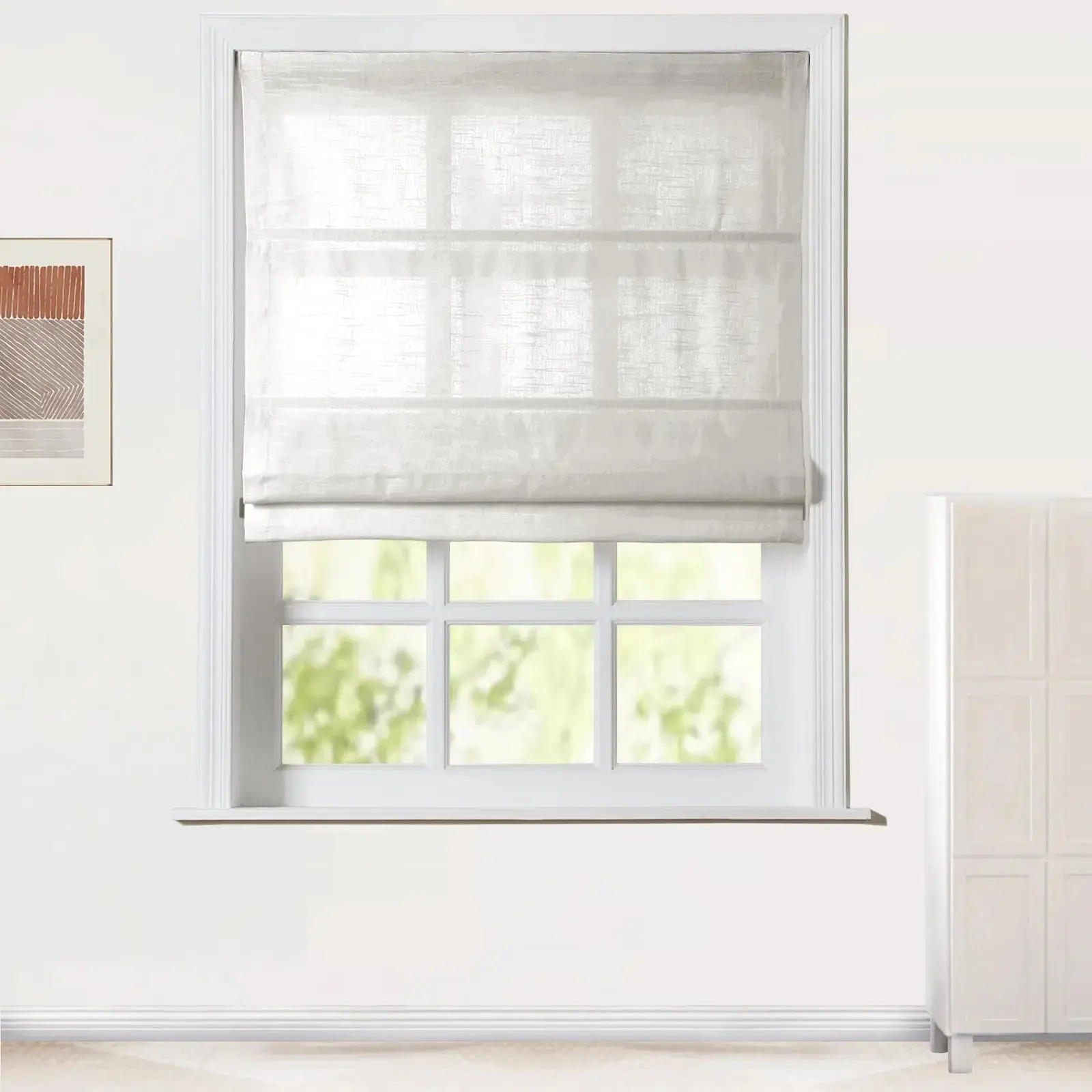 Jawara Linen Cotton Roman Shade Cordless - Image 30