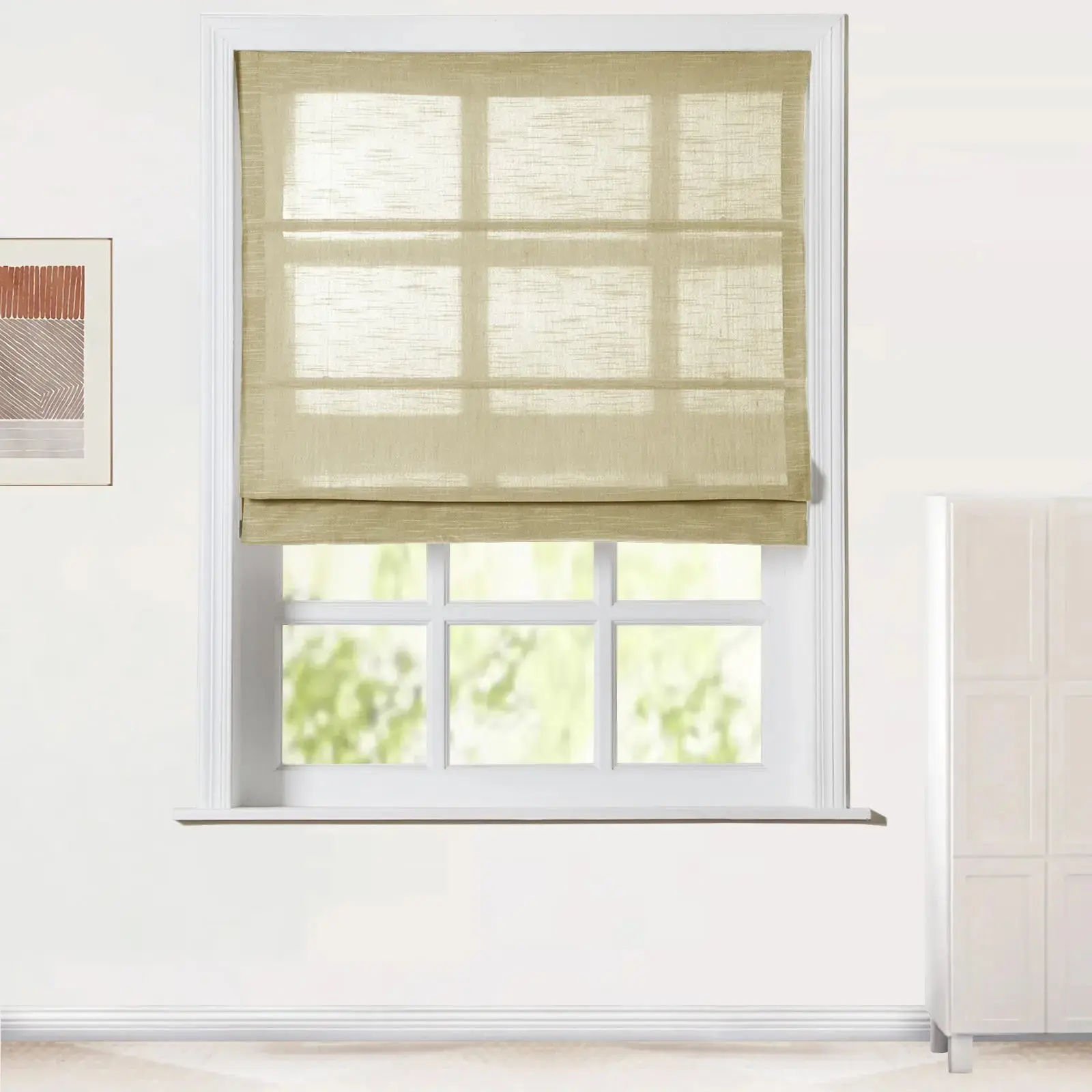 Jawara Linen Cotton Roman Shade Cordless - Image 31