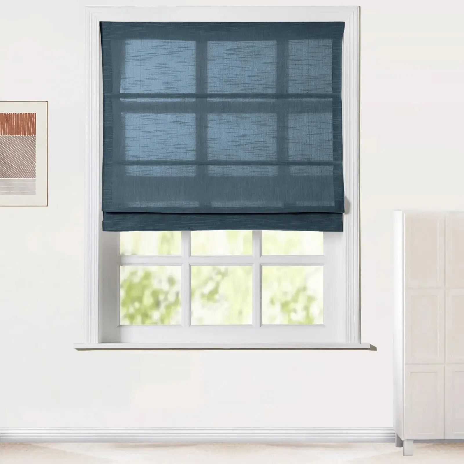 Jawara Linen Cotton Roman Shade Cordless - Image 33