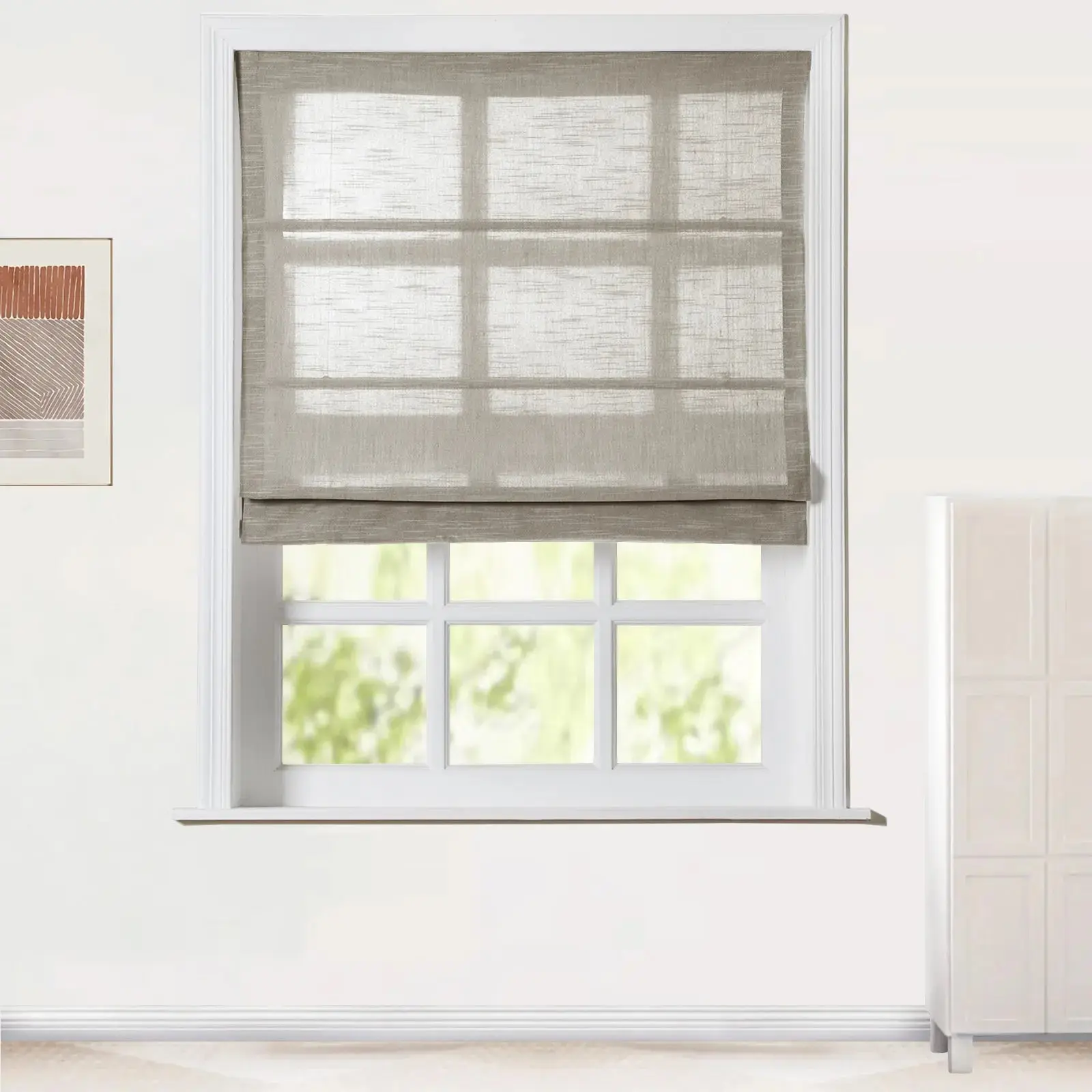 Jawara Linen Cotton Roman Shade Cordless - Image 39