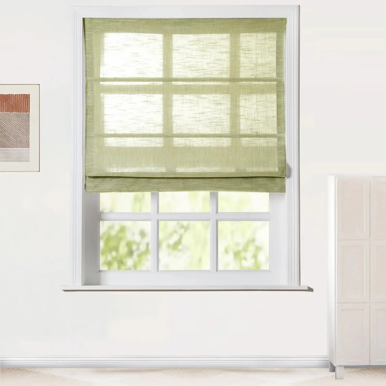 Jawara Linen Cotton Roman Shade Cordless - Image 42
