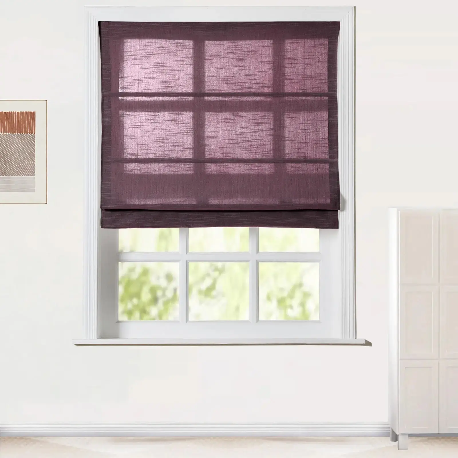 Jawara Linen Cotton Roman Shade Cordless - Image 45