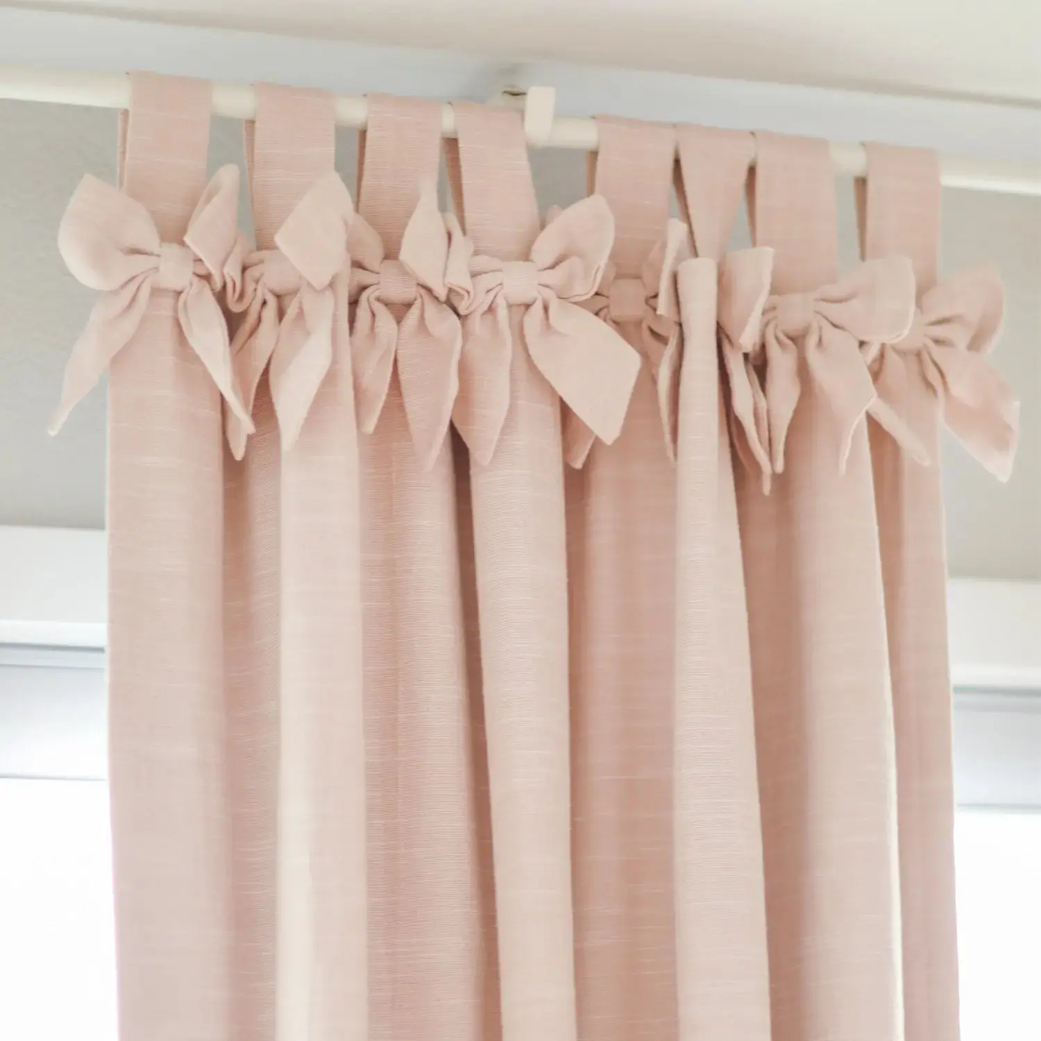 Jawara Linen Cotton Tie Top Bow Curtain - Image 4