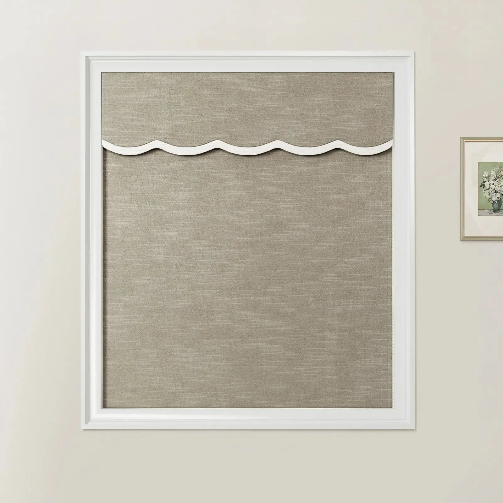 Jawara Linen Cotton Valanced Day Night Roman Shade Cord Lift - Image 40