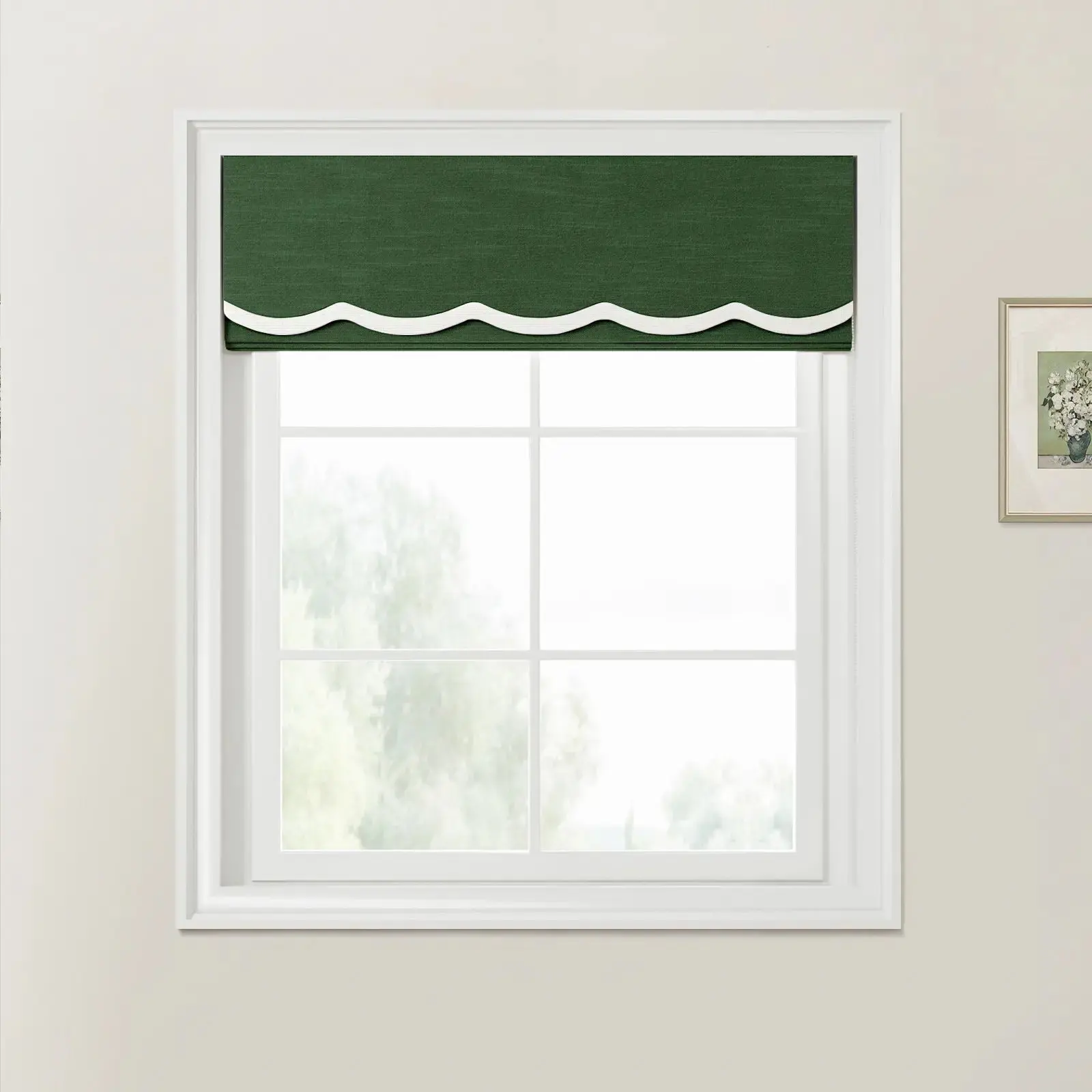 Jawara Linen Cotton Valanced Day Night Roman Shade Cord Lift - Image 51