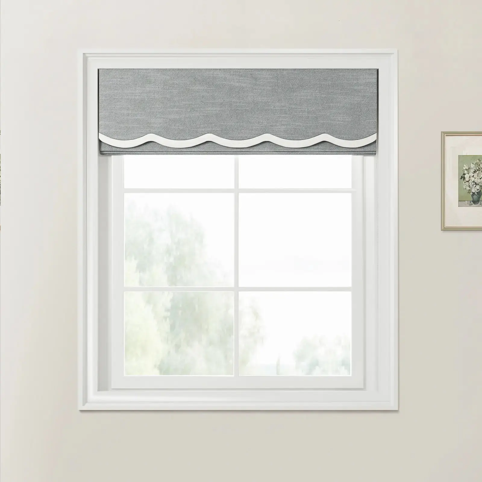 Jawara Linen Cotton Valanced Day Night Roman Shade Cord Lift - Image 63