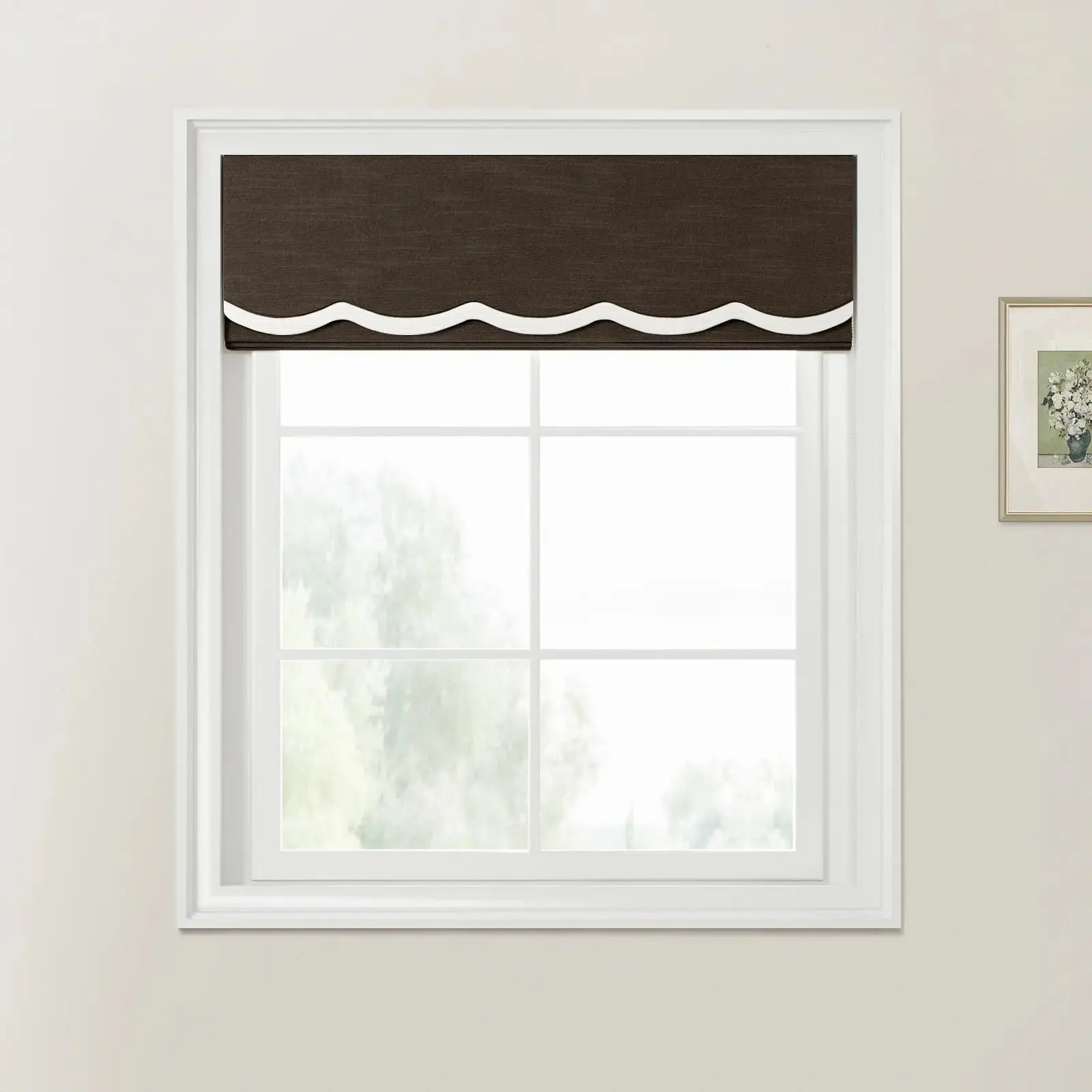 Jawara Linen Cotton Valanced Day Night Roman Shade Cord Lift - Image 69